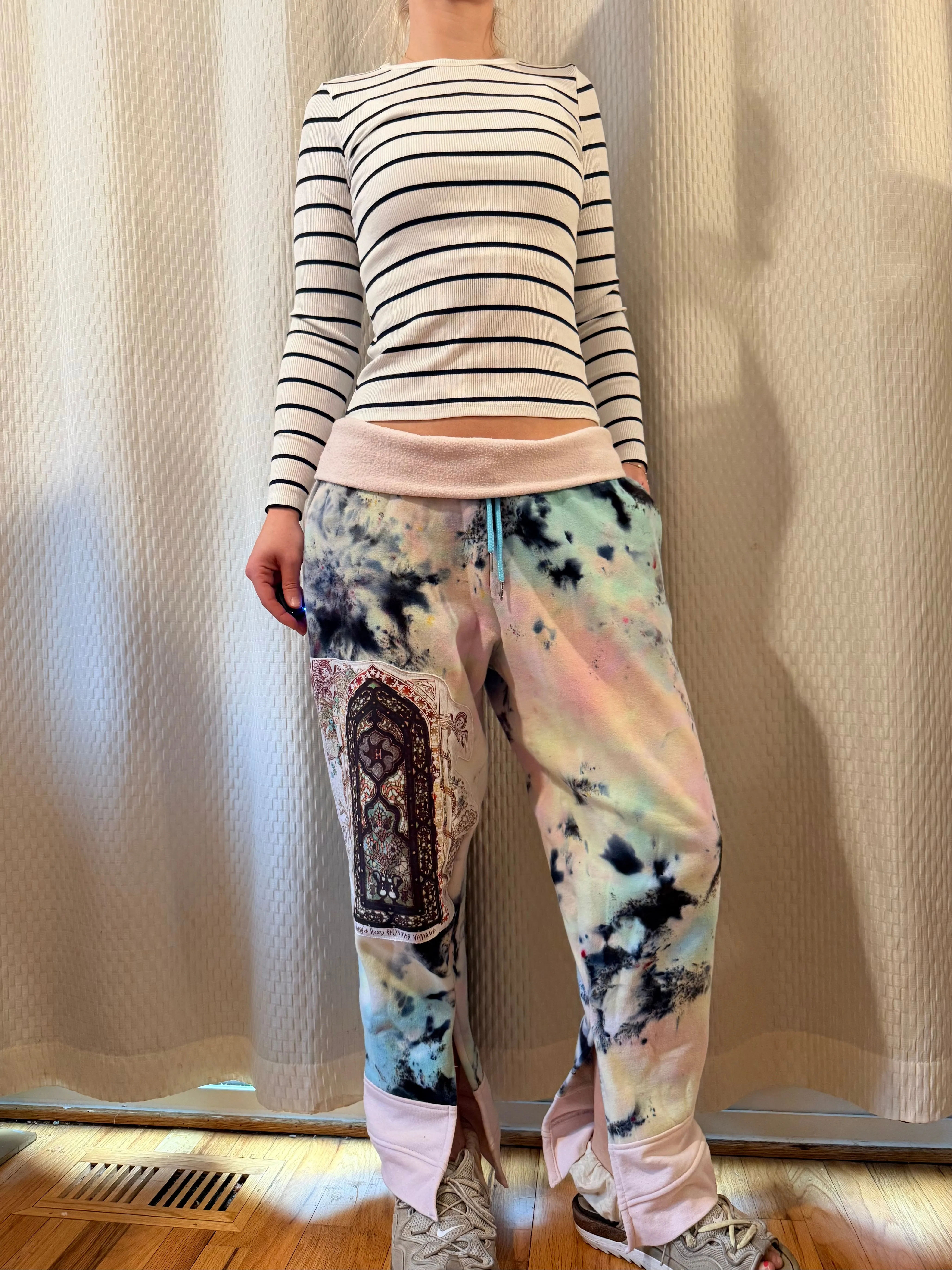 Reclaimed Patchwork Stained Glass Sweatpants