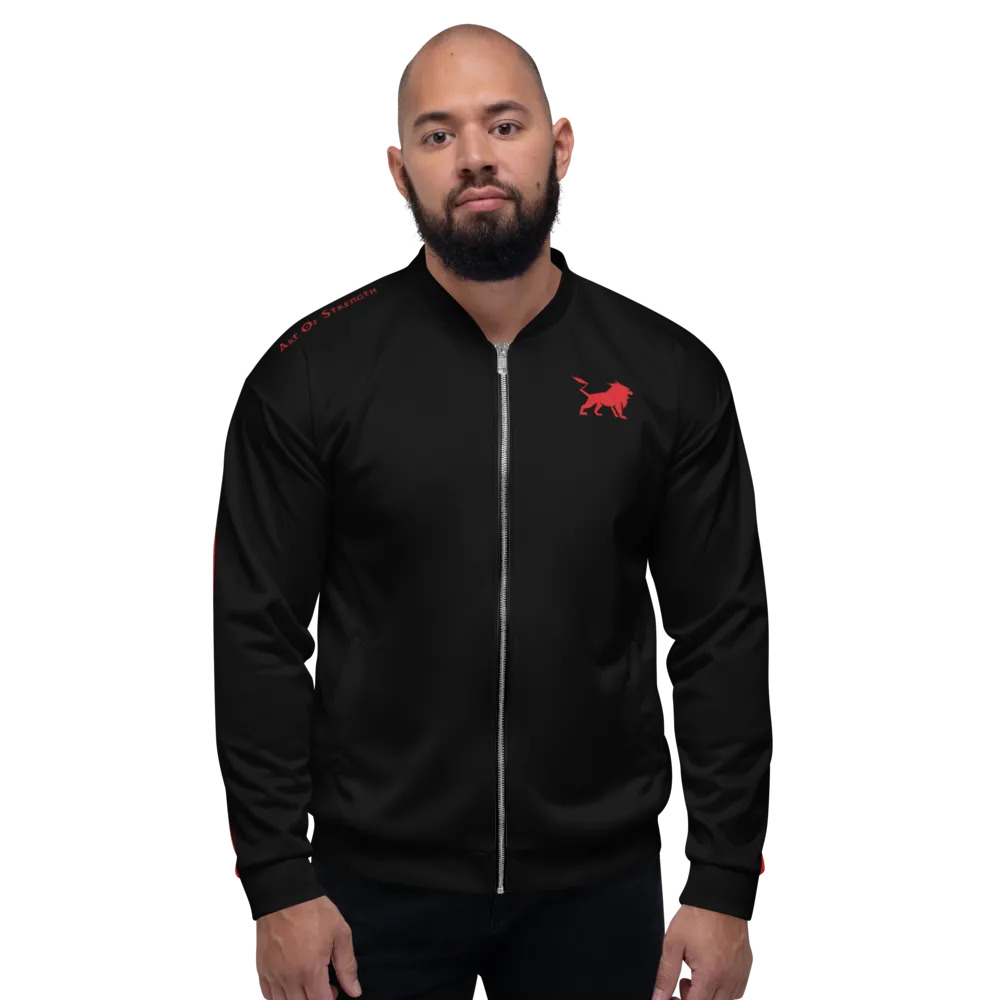 Red Stripe Unisex Bomber Jacket