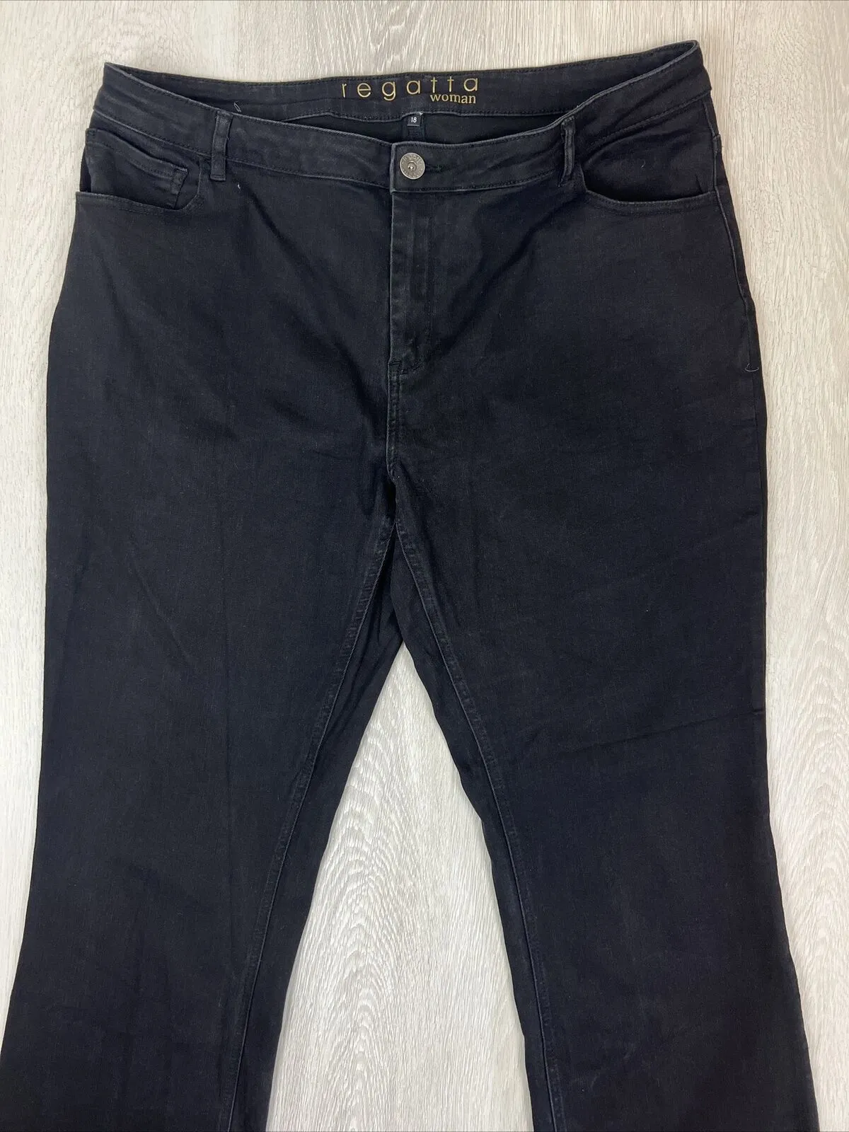 Regatta Womens Black Stretch Jeans Size 18