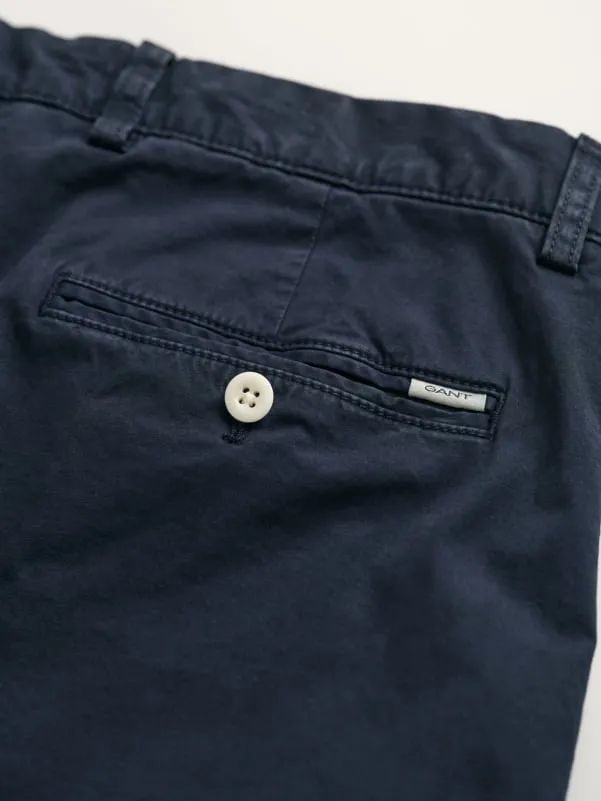 Regular Fit Sunfaded Shorts - Marine