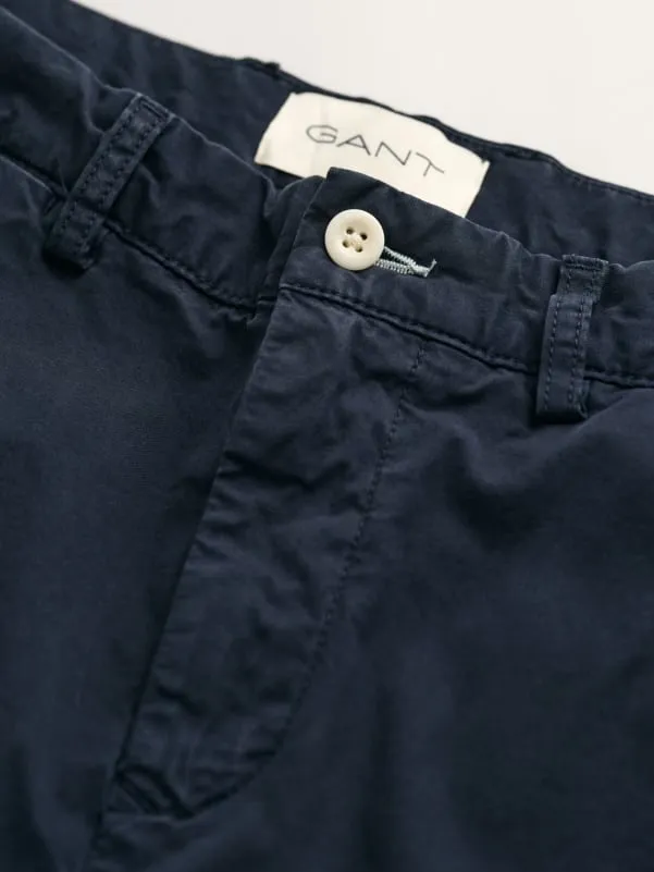 Regular Fit Sunfaded Shorts - Marine