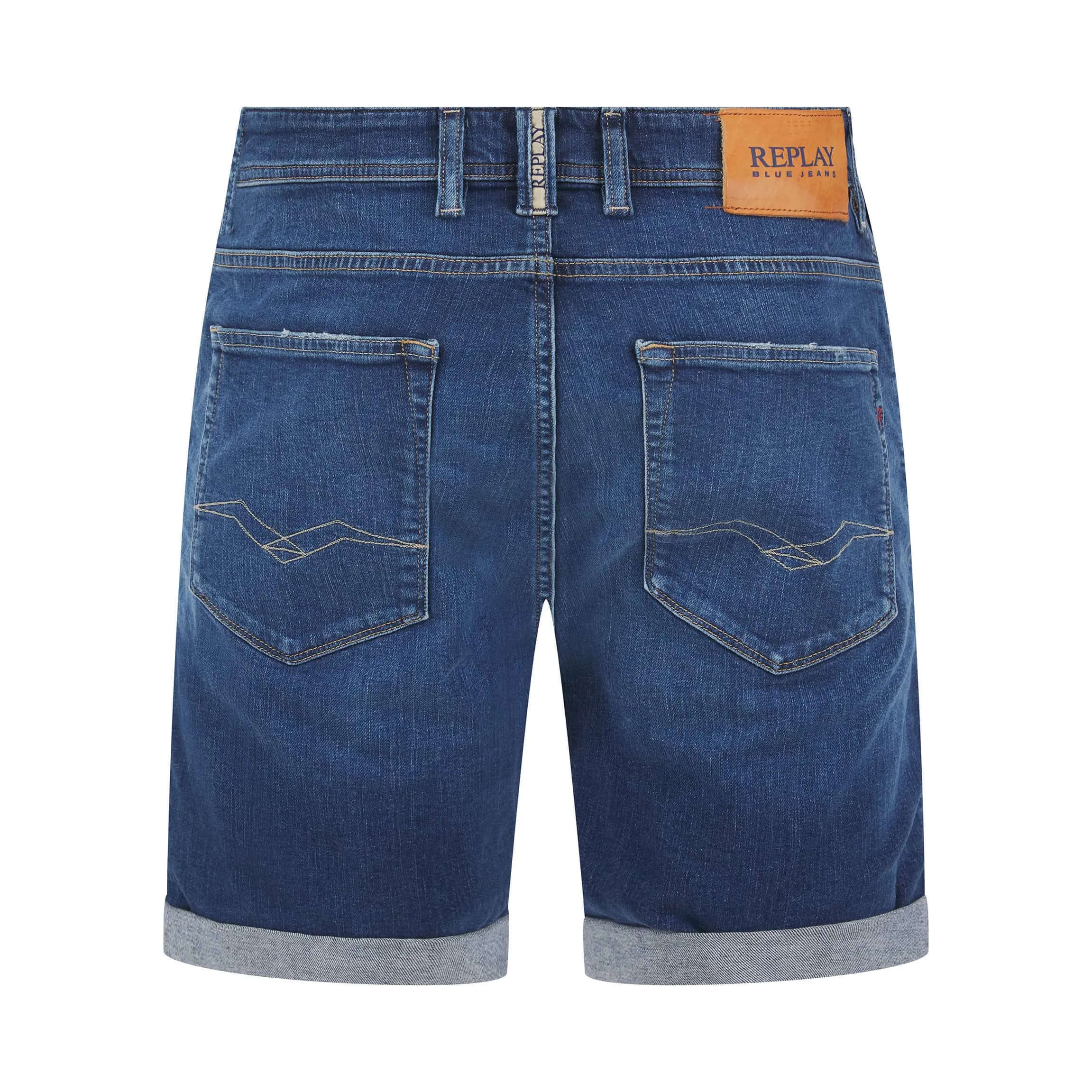 REPLAY RBJ.981 BERMUDA TAPERED FIT DENIM SHORTS
