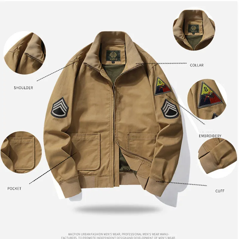 Retro Cotton Clothing Army Bomber Jacket