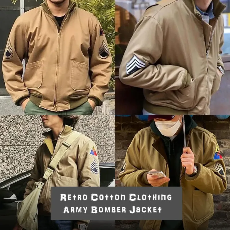 Retro Cotton Clothing Army Bomber Jacket