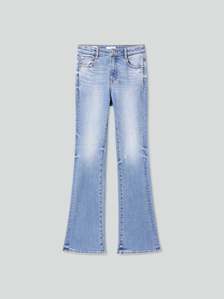 Retro Washed Flared Jeans