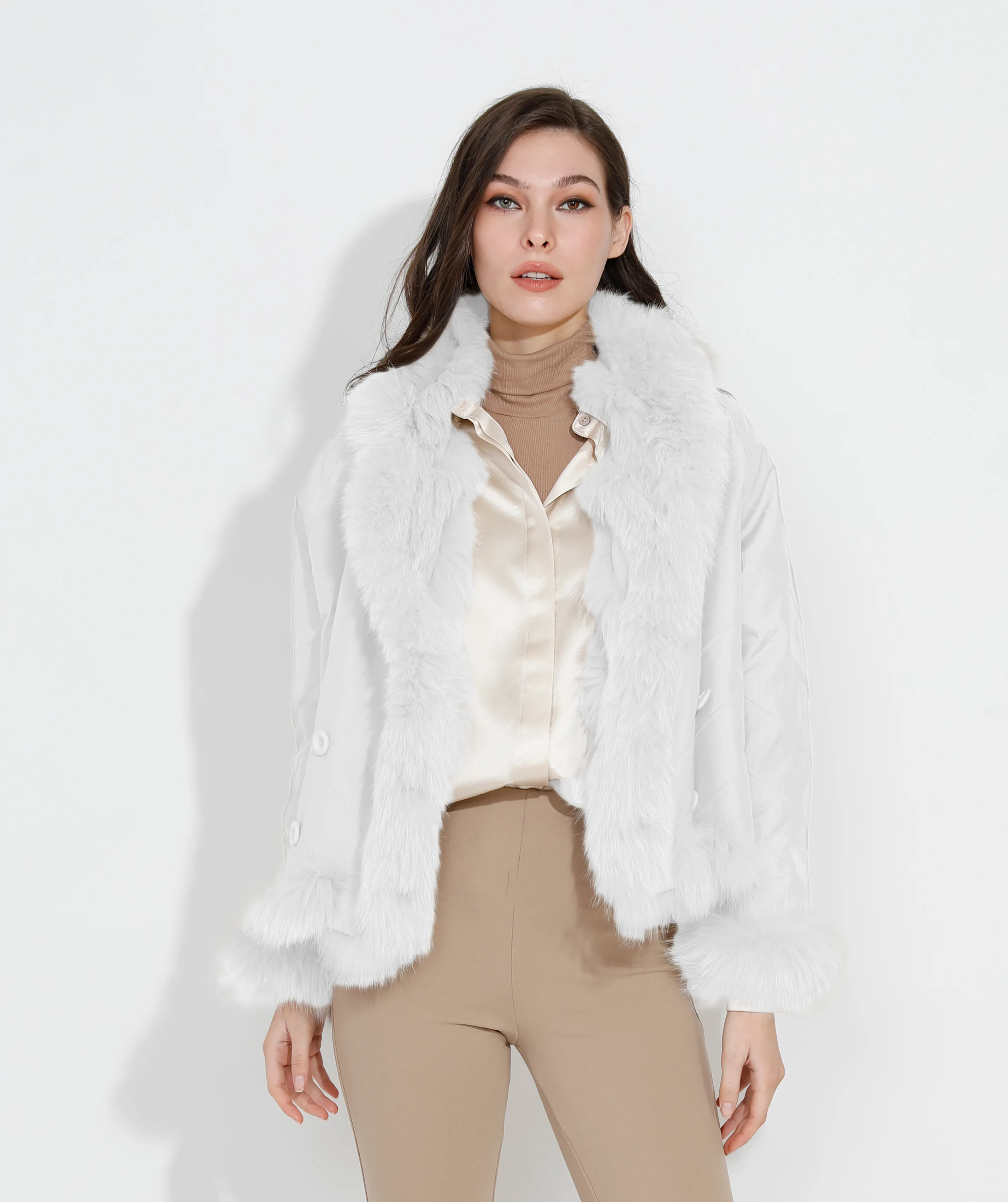 Reversible Bomber in Arctic White
