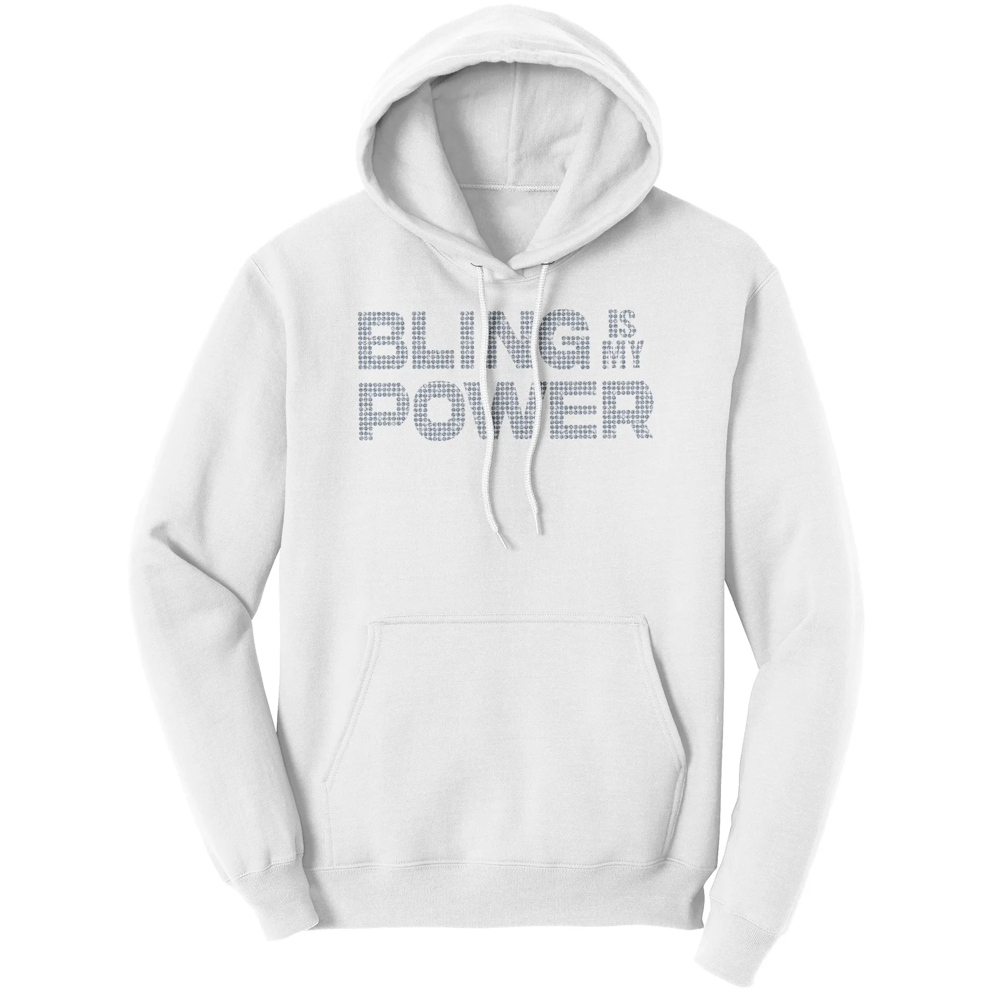 Rhinestones Hoodie, Bling Hoodie, Bling Is My Power Hoodie, Rhinestones Sweater, Bling Shirt, Inspirational Hoodie, Womens Hoodie Gift