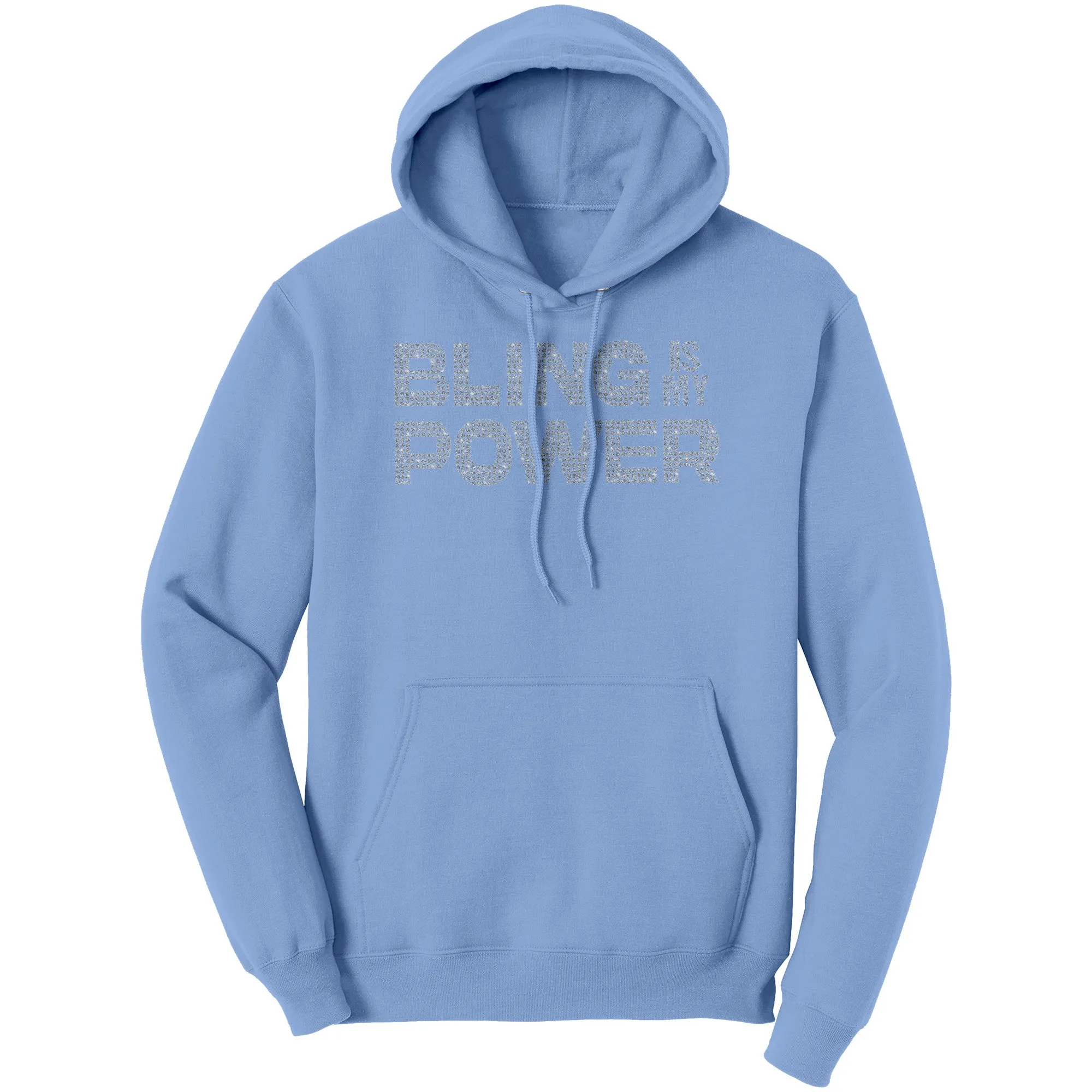 Rhinestones Hoodie, Bling Hoodie, Bling Is My Power Hoodie, Rhinestones Sweater, Bling Shirt, Inspirational Hoodie, Womens Hoodie Gift