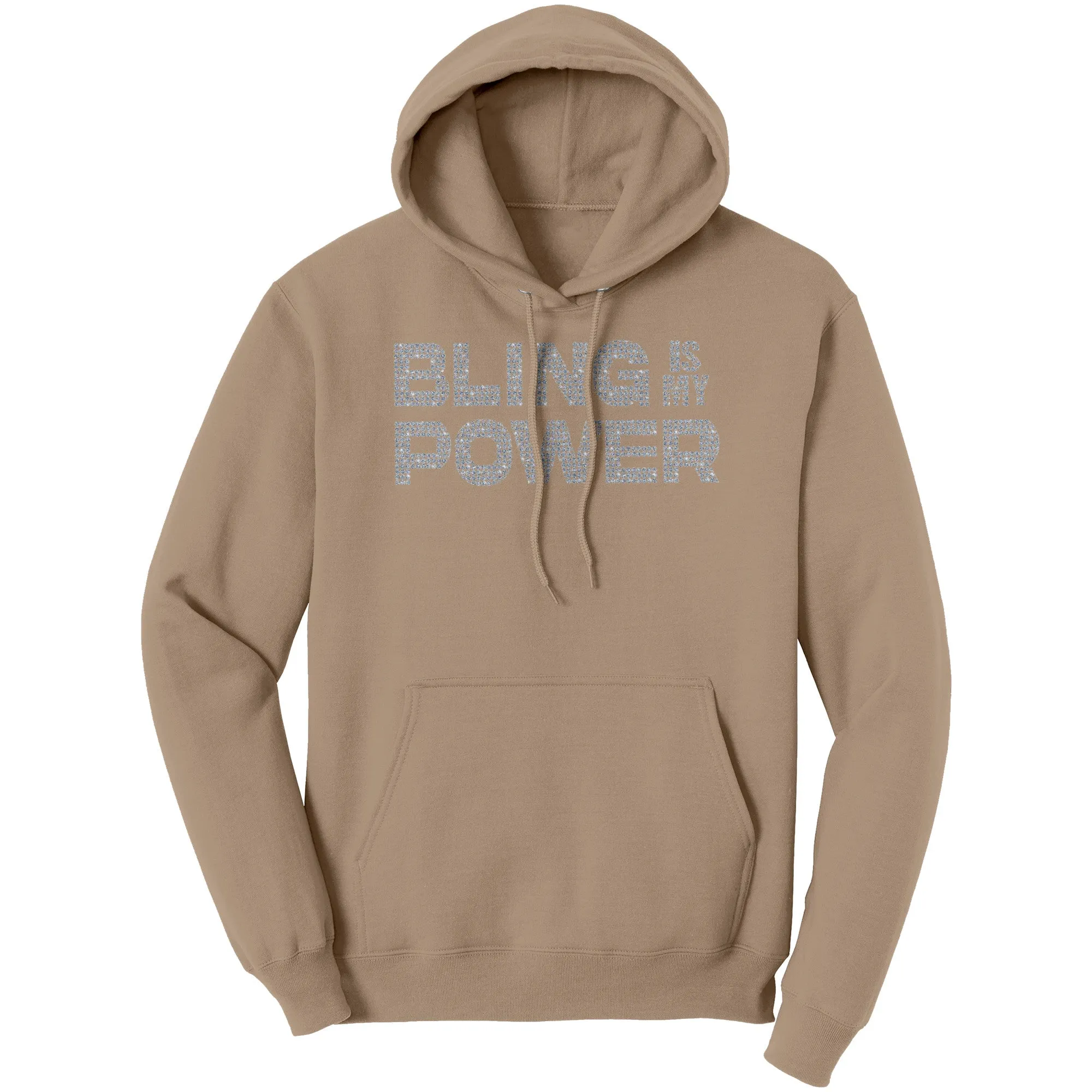Rhinestones Hoodie, Bling Hoodie, Bling Is My Power Hoodie, Rhinestones Sweater, Bling Shirt, Inspirational Hoodie, Womens Hoodie Gift