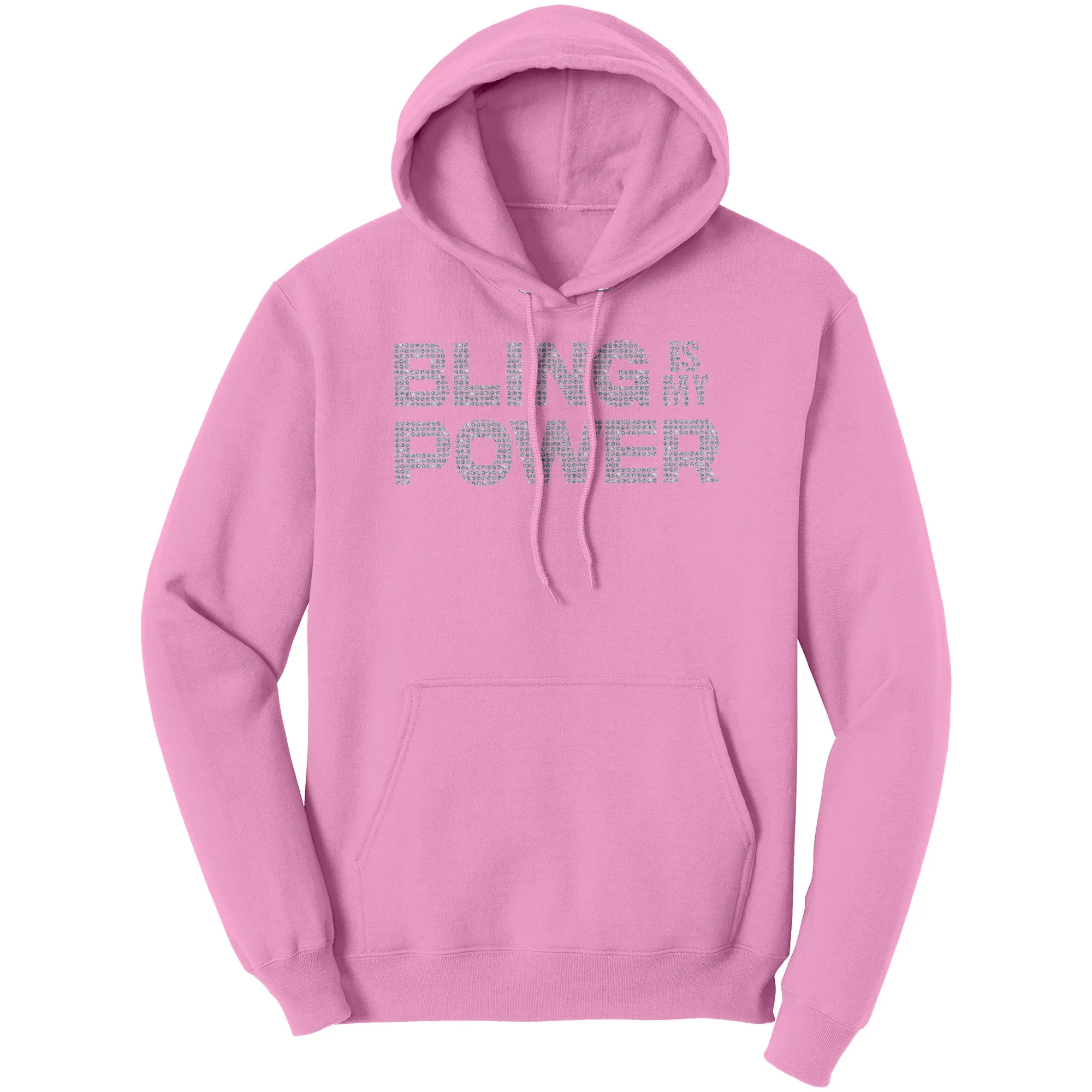 Rhinestones Hoodie, Bling Hoodie, Bling Is My Power Hoodie, Rhinestones Sweater, Bling Shirt, Inspirational Hoodie, Womens Hoodie Gift