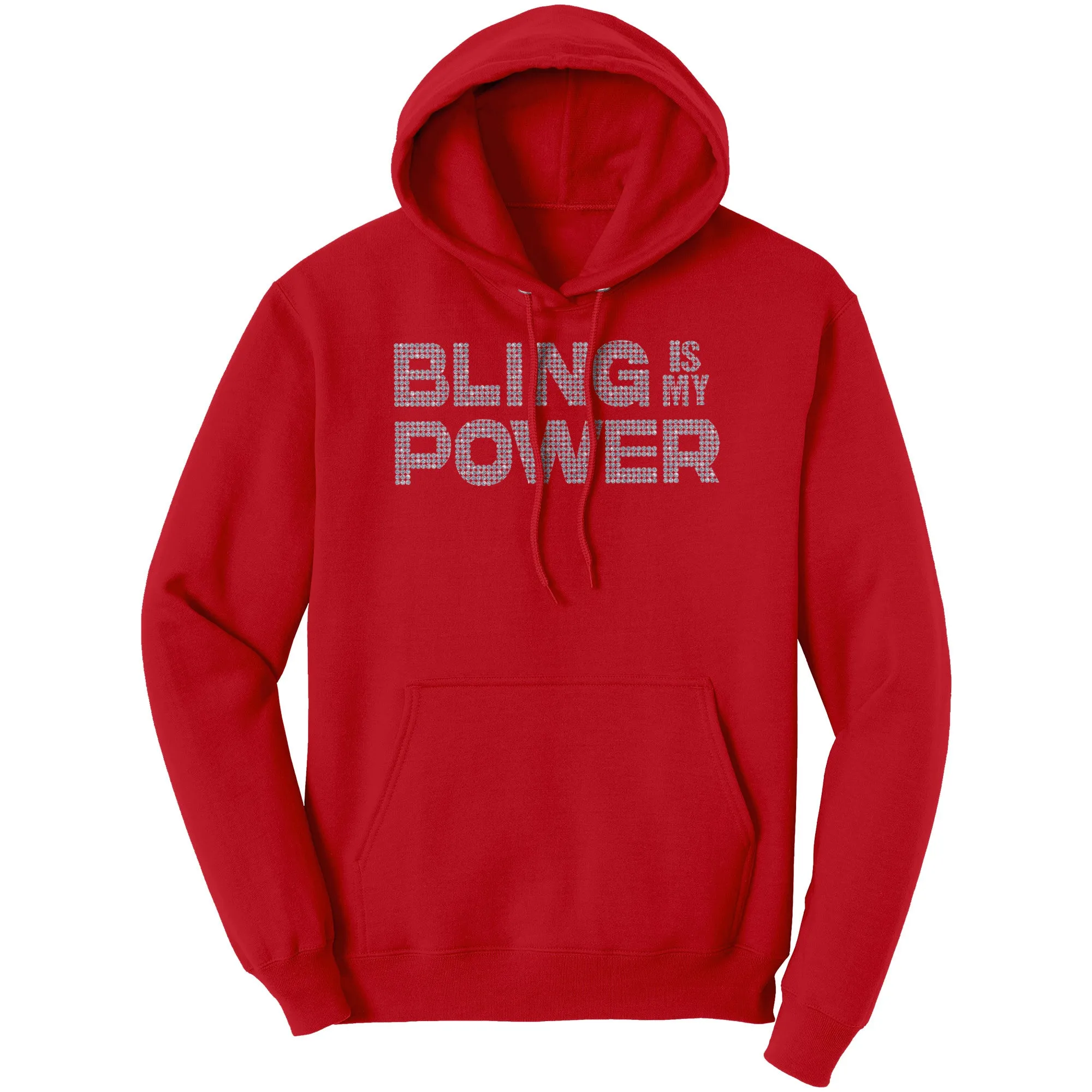 Rhinestones Hoodie, Bling Hoodie, Bling Is My Power Hoodie, Rhinestones Sweater, Bling Shirt, Inspirational Hoodie, Womens Hoodie Gift