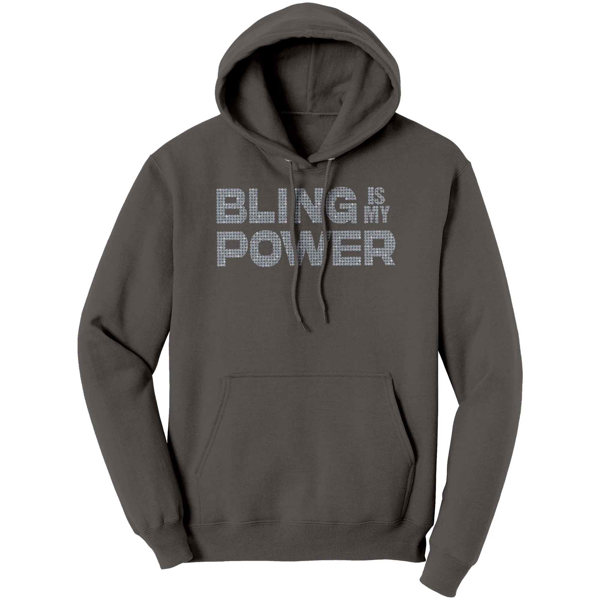 Rhinestones Hoodie, Bling Hoodie, Bling Is My Power Hoodie, Rhinestones Sweater, Bling Shirt, Inspirational Hoodie, Womens Hoodie Gift