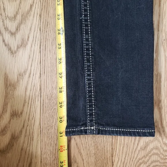 Rock Revival Trina Skinny Low Rise Jeans in Washed Black size 28