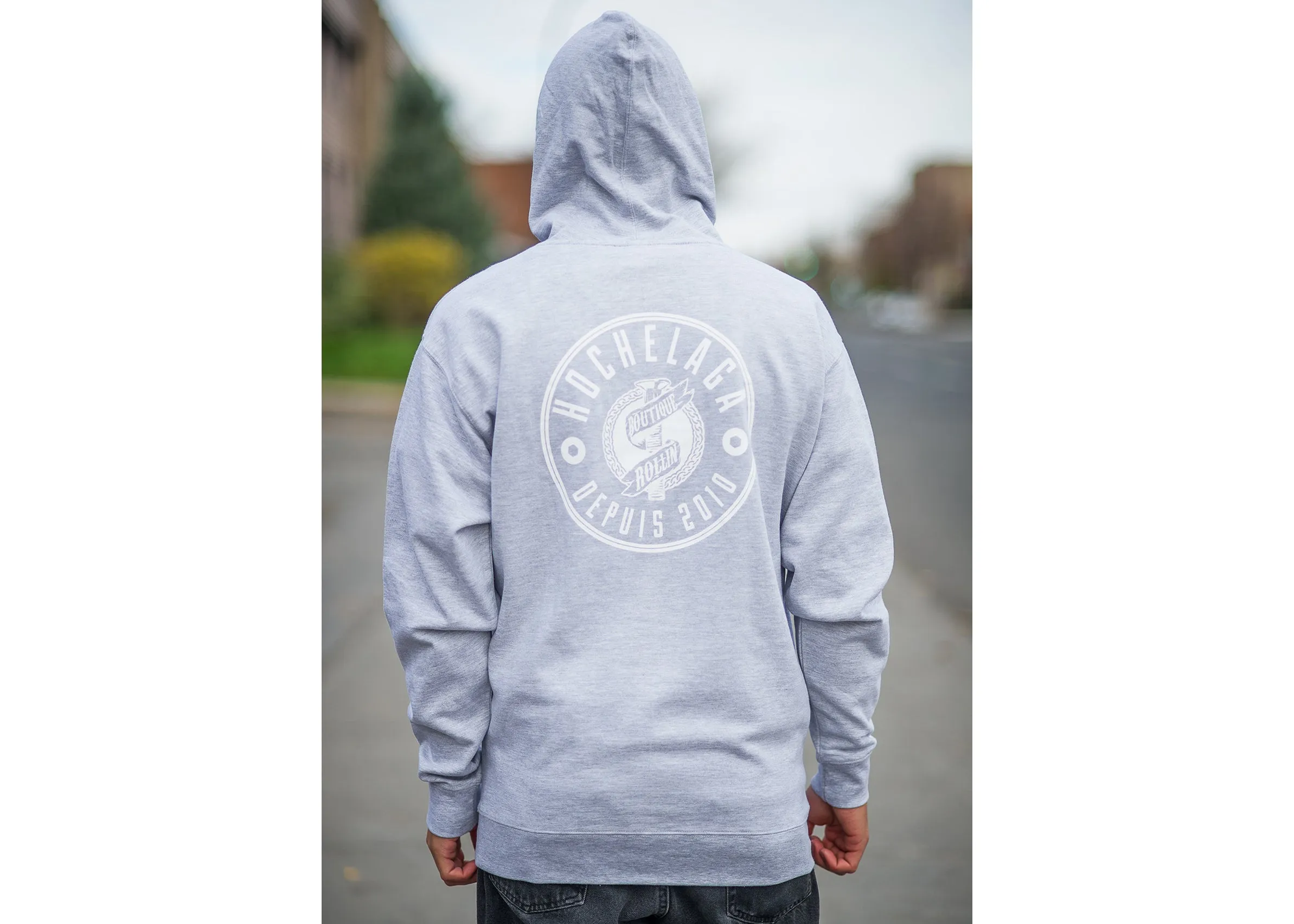 Rollin OG Logo Hoodie Light Grey