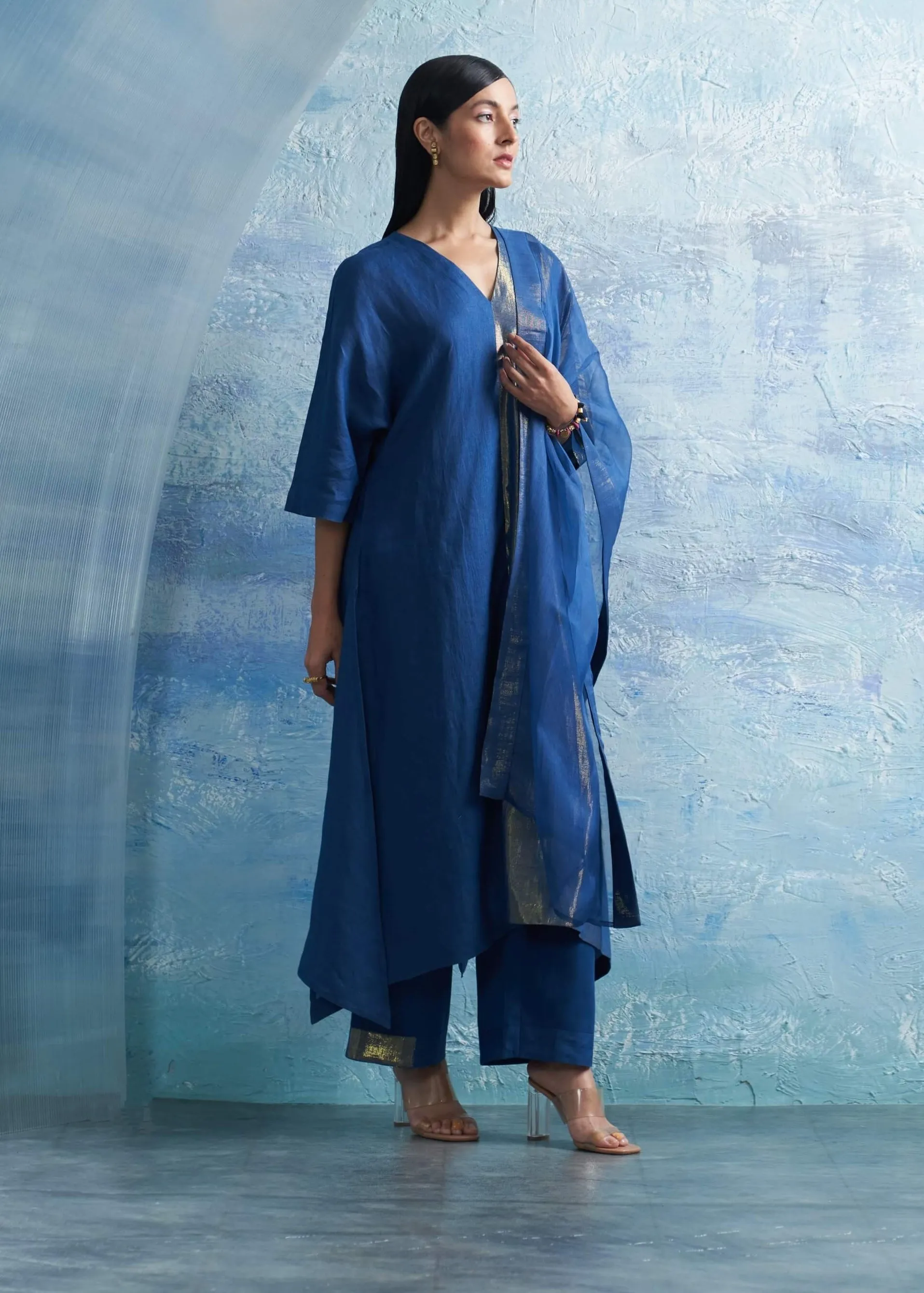 Royal blue kurta set