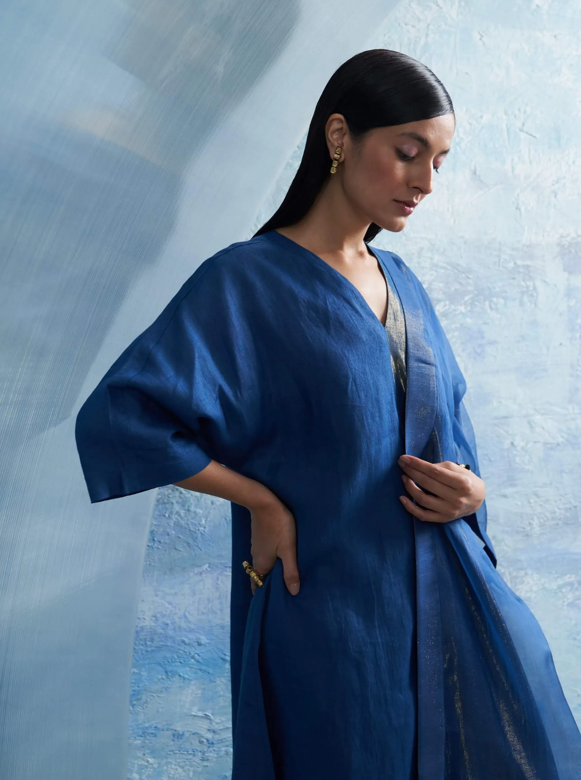 Royal blue kurta set