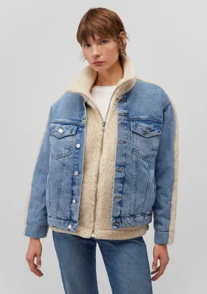 Rubina Light Sherpa Denim Jean Jacket