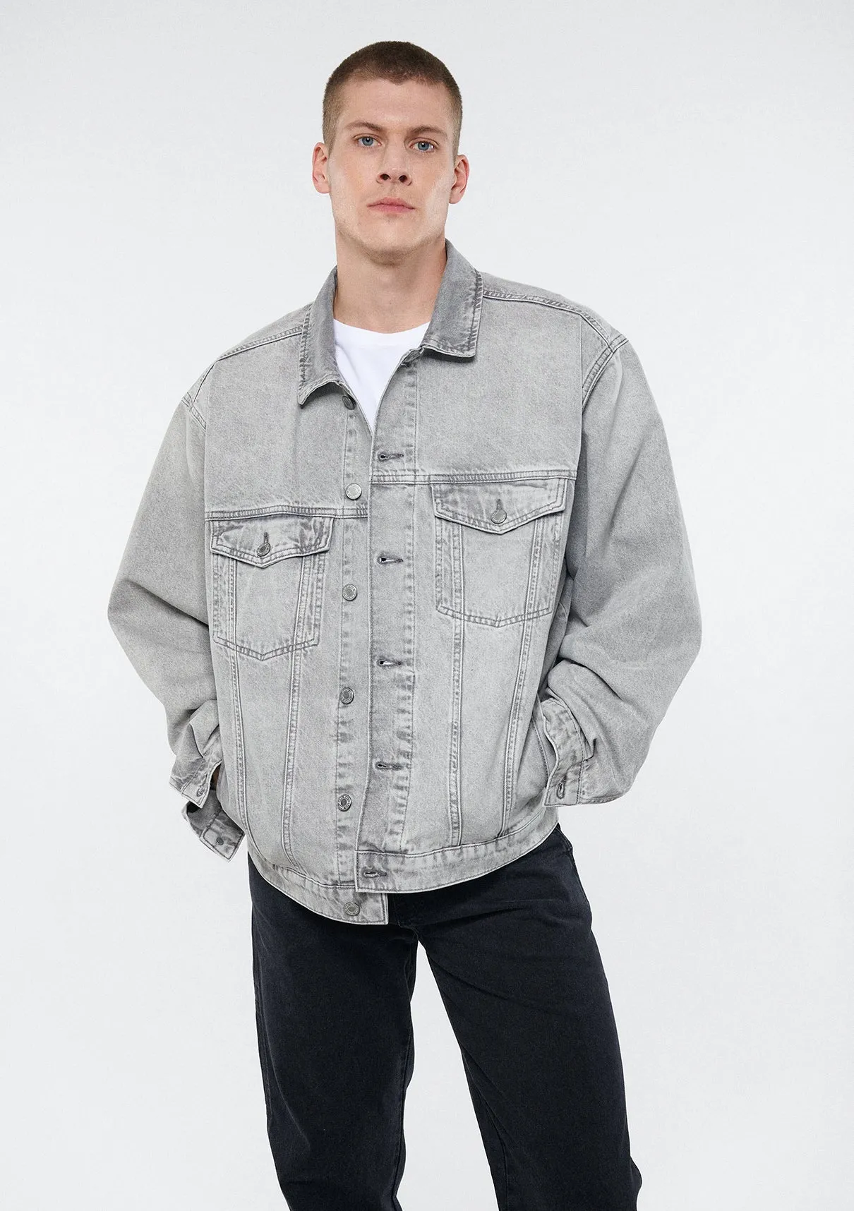 Ryan Ice Grey Denim Jean Jacket