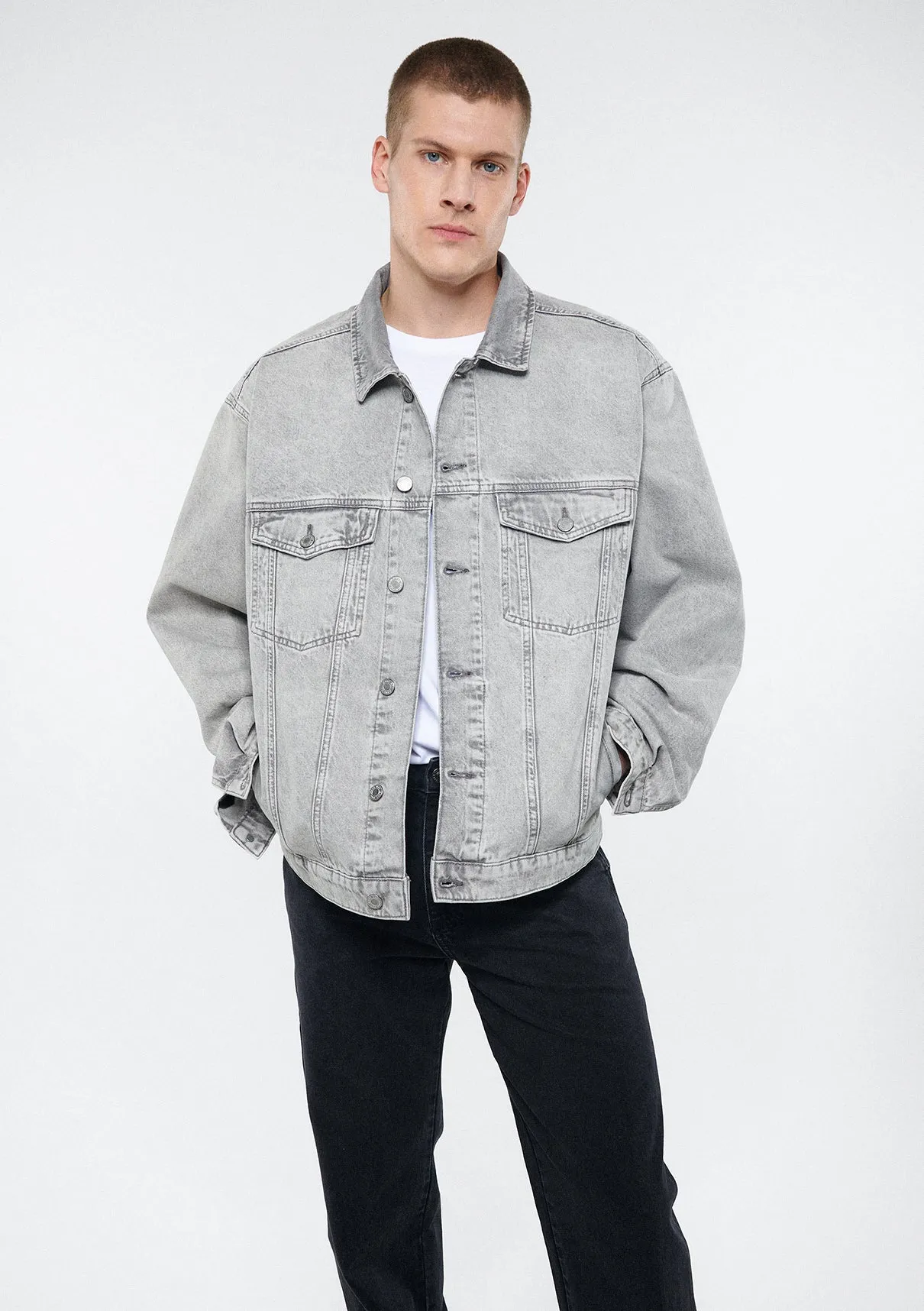 Ryan Ice Grey Denim Jean Jacket