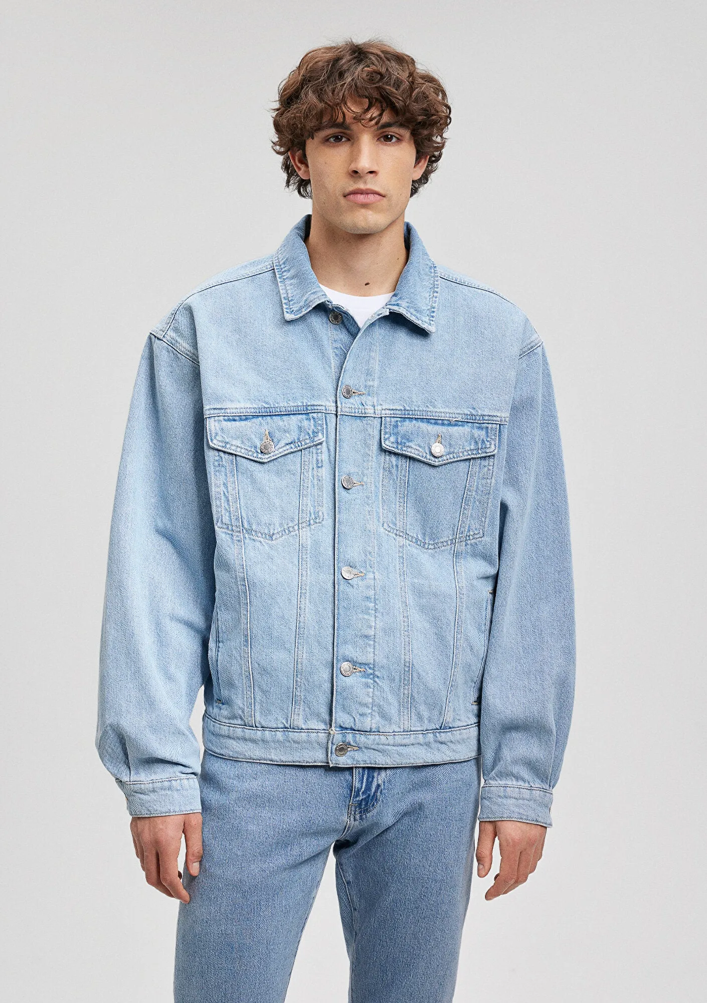 Ryan Light Sky Blue Denim Jean Jacket