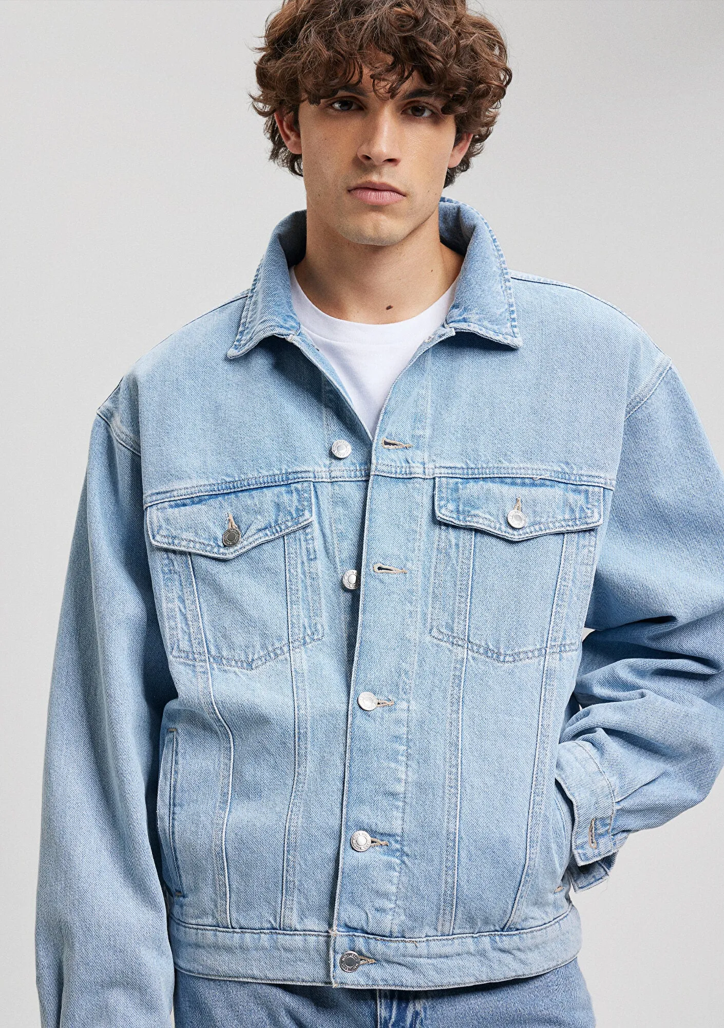 Ryan Light Sky Blue Denim Jean Jacket