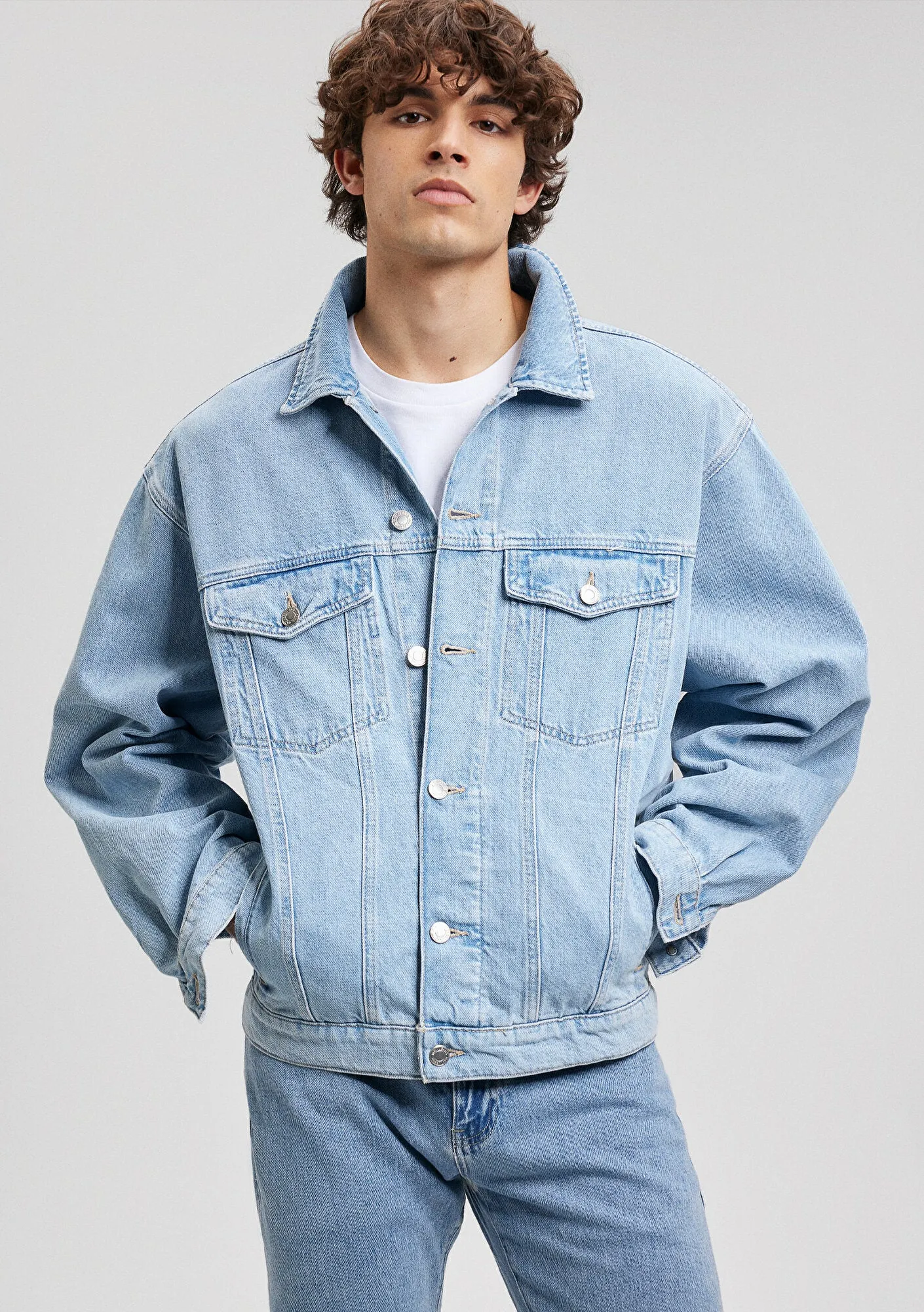 Ryan Light Sky Blue Denim Jean Jacket