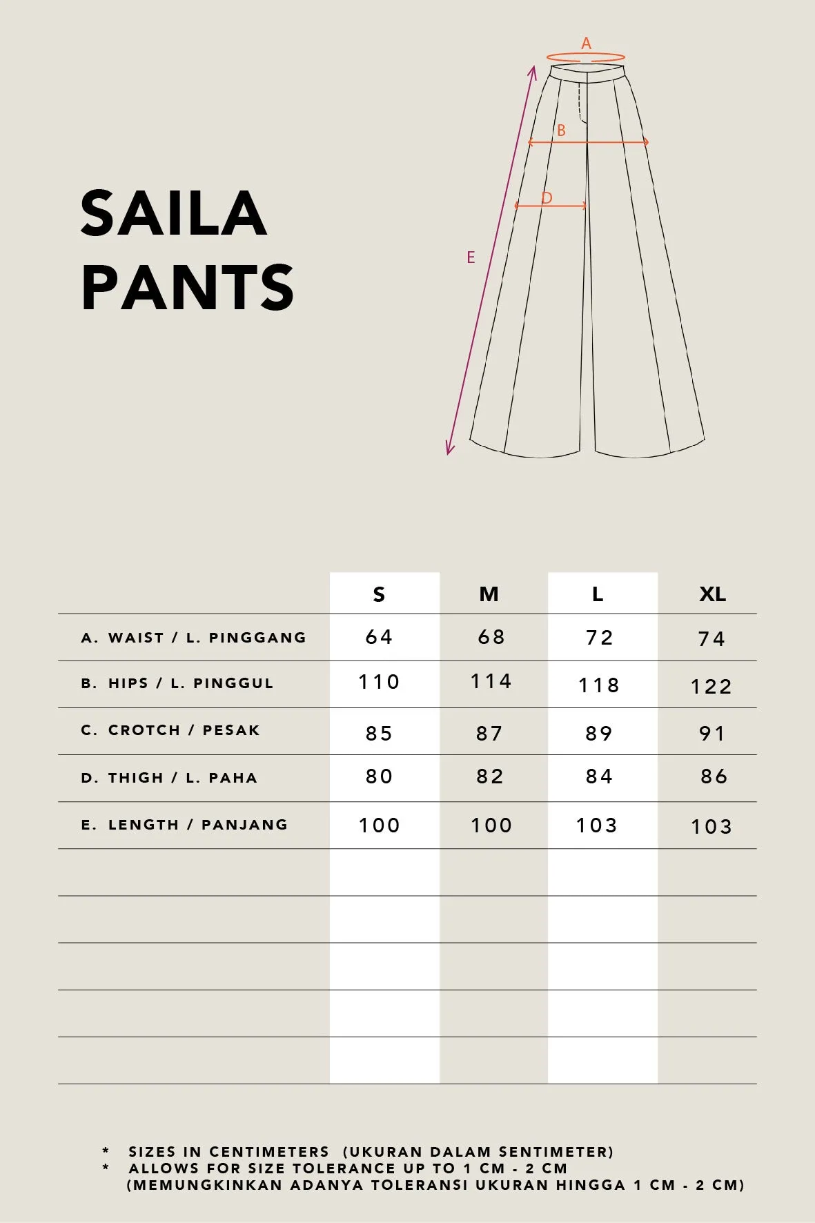 SAILA WIDE LEG PANTS SUNSET BLUSH