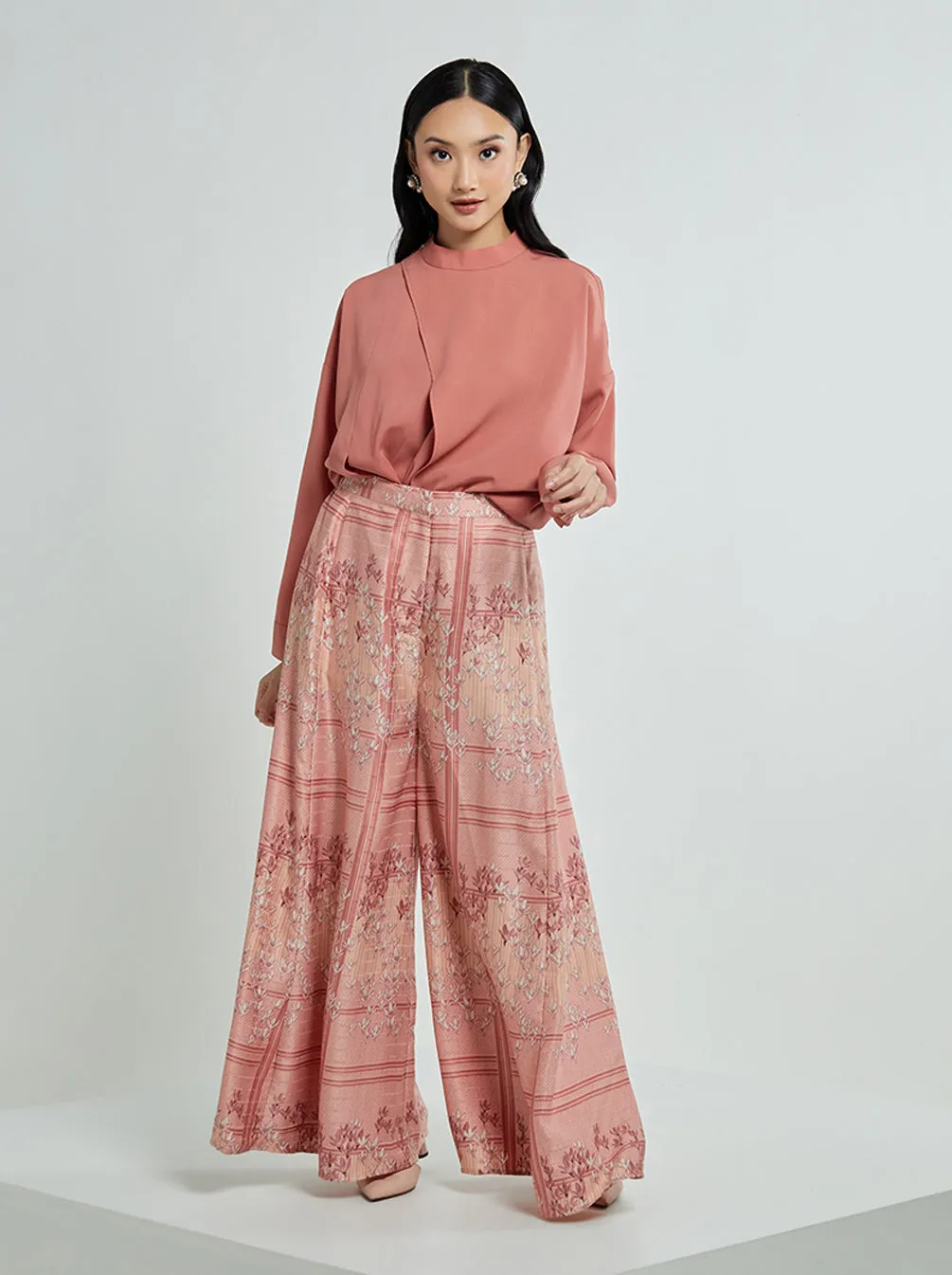SAILA WIDE LEG PANTS SUNSET BLUSH