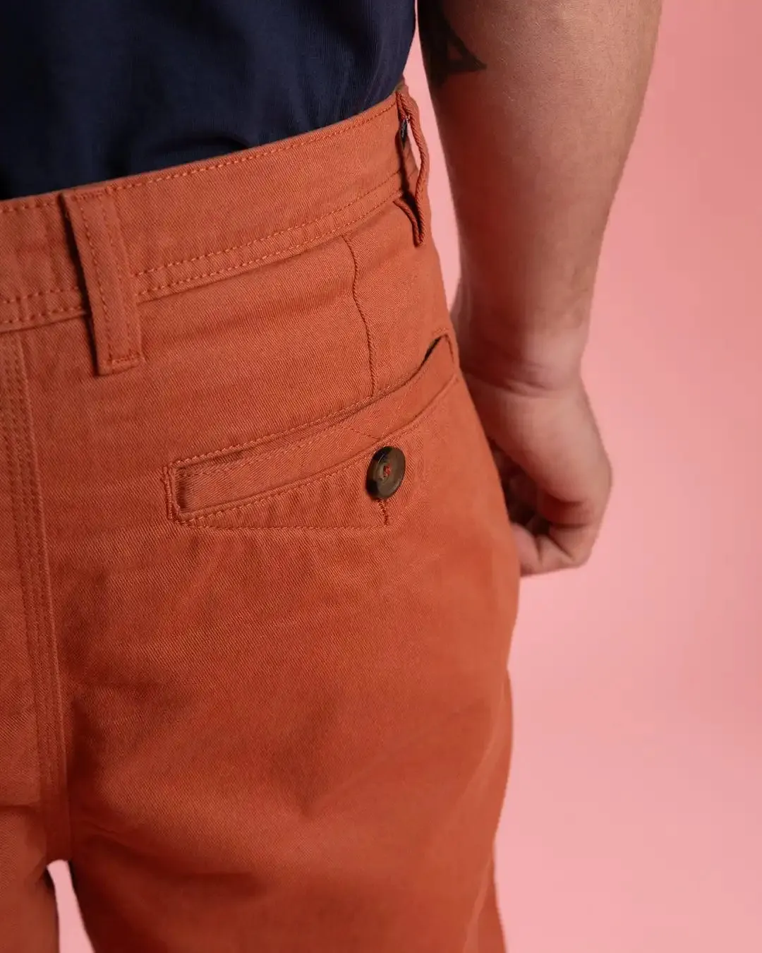 Saltrock Mens Chino Shorts Dark Orange