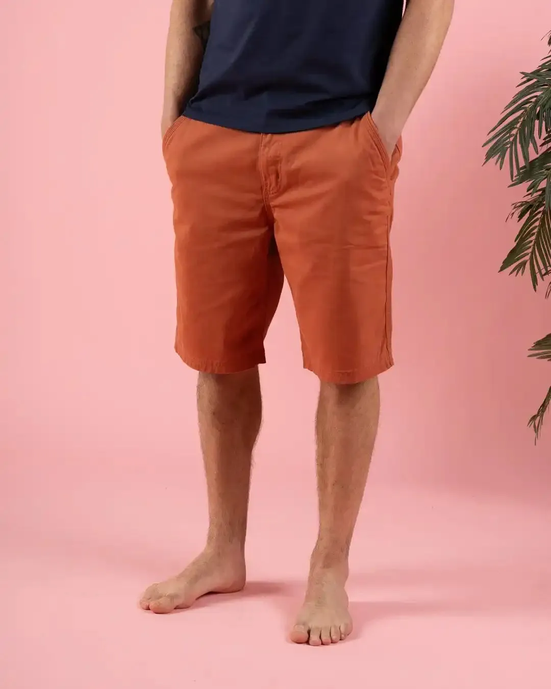 Saltrock Mens Chino Shorts Dark Orange