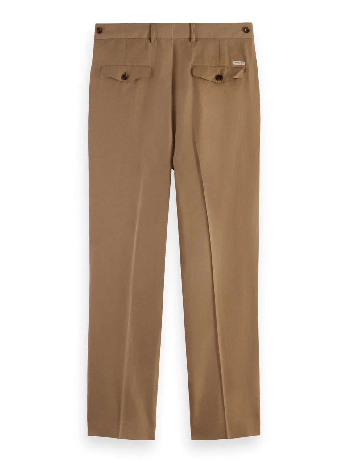 SCOTCH & SODA STRAIGHT FIT PLEATED LINEN BLEND CHINO 176981