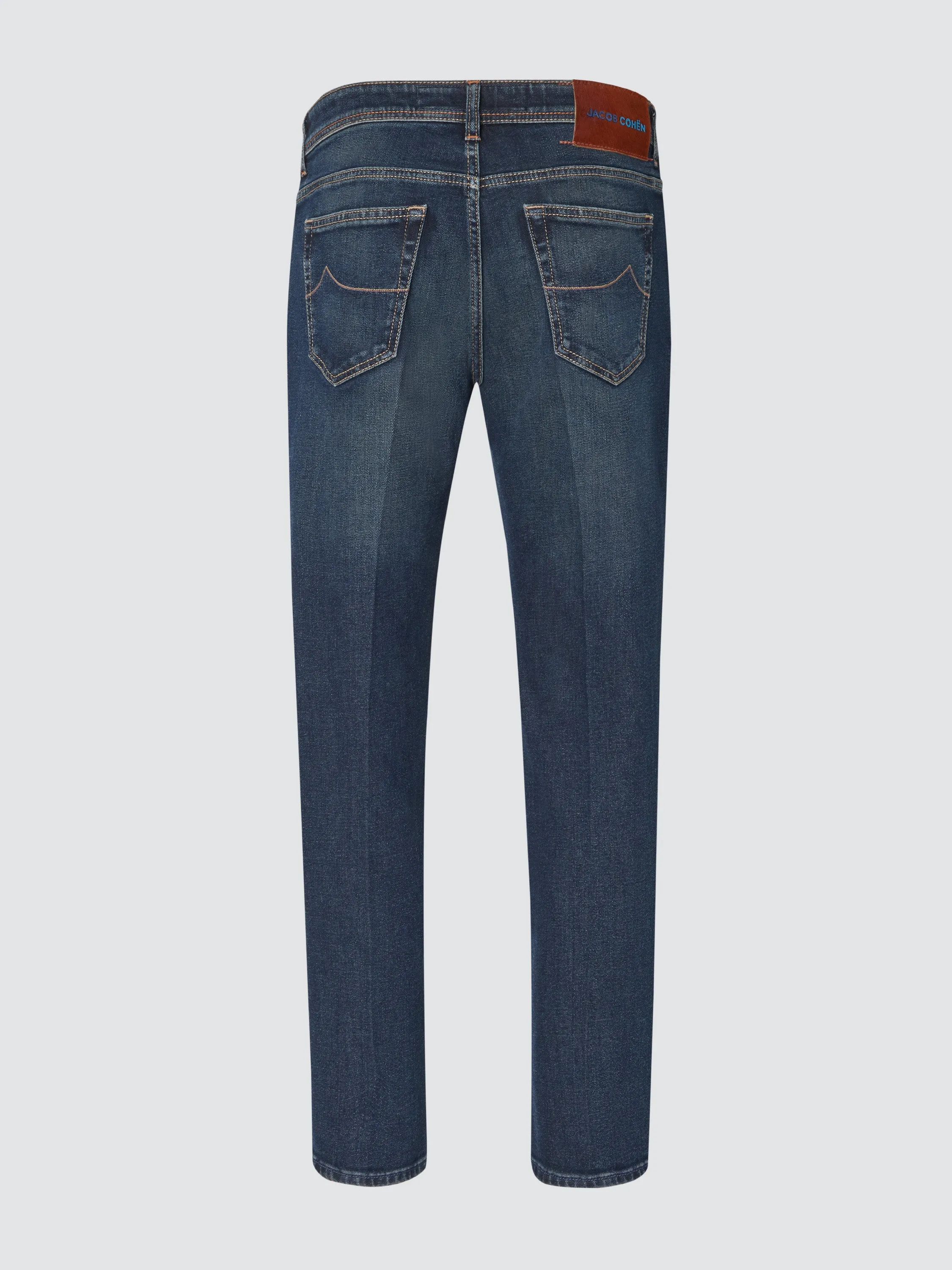 Scott Cropped Dark Blue Stretch Jeans