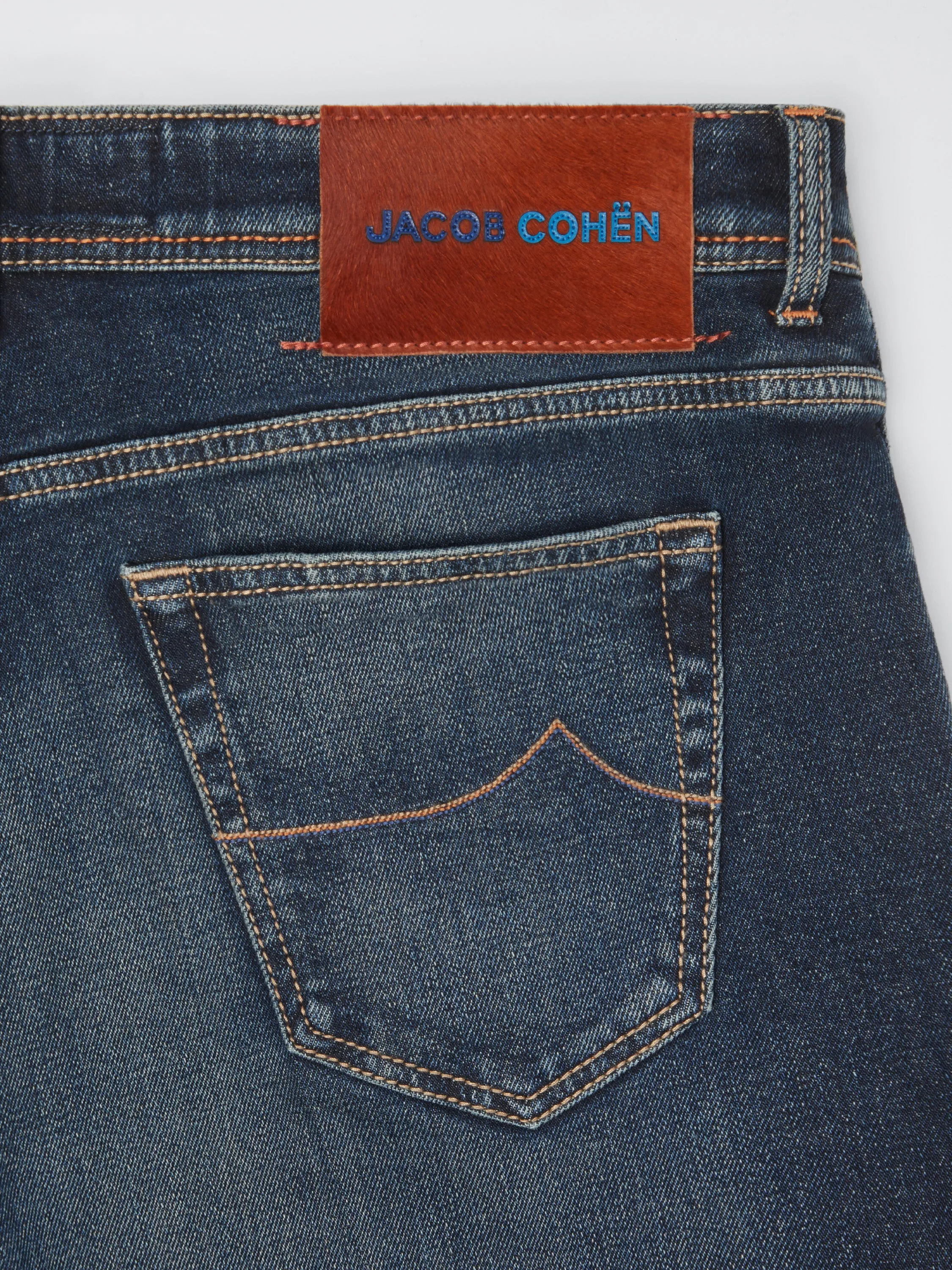 Scott Cropped Dark Blue Stretch Jeans