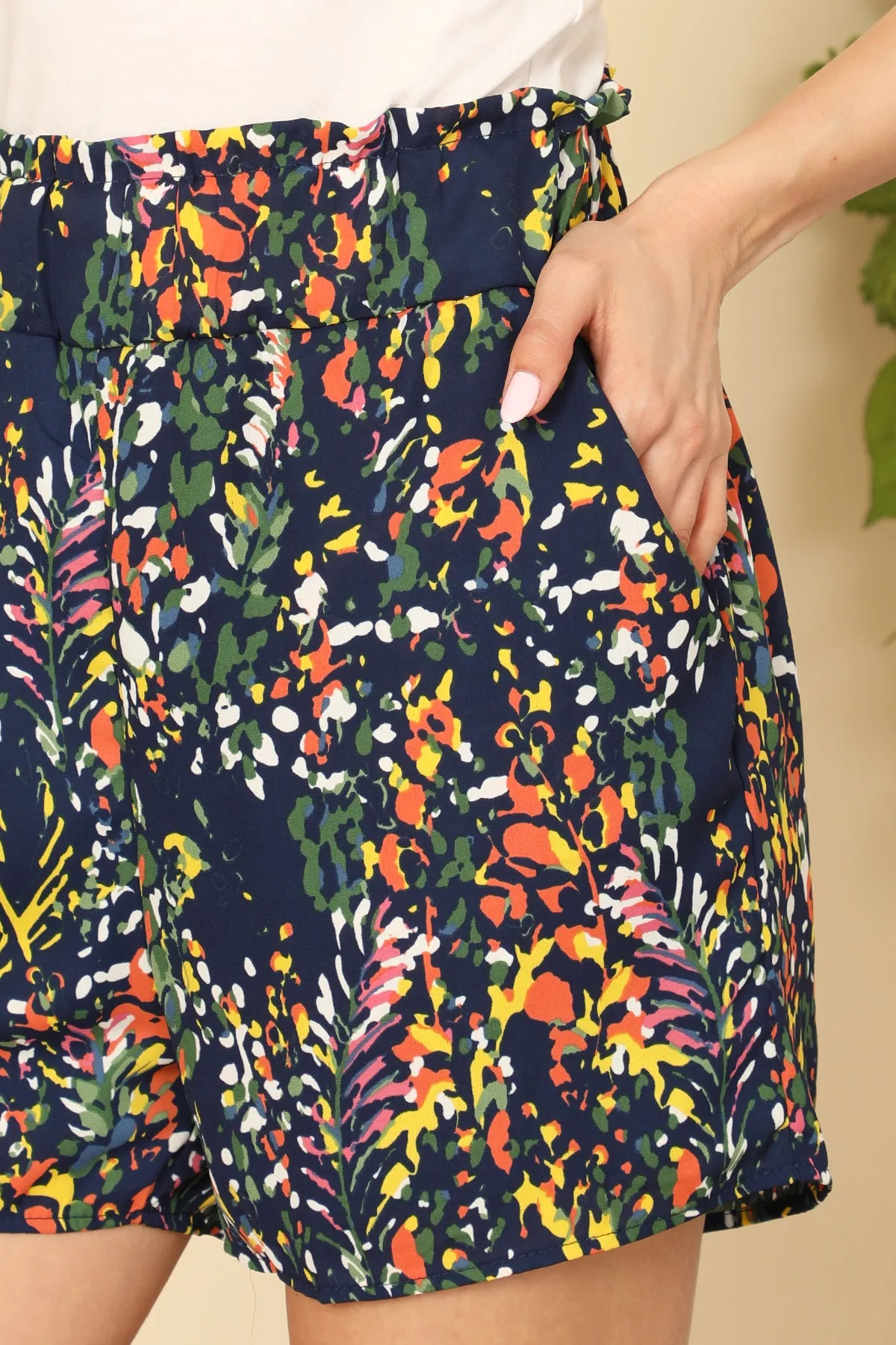 SIDE POCKET PRINTED SHORT