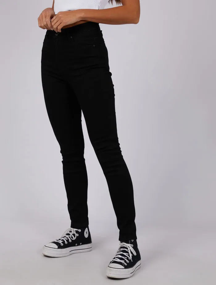 Silent Theory Vice High Skinny Jeans - Jet Black