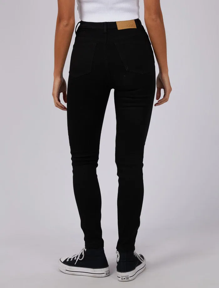 Silent Theory Vice High Skinny Jeans - Jet Black