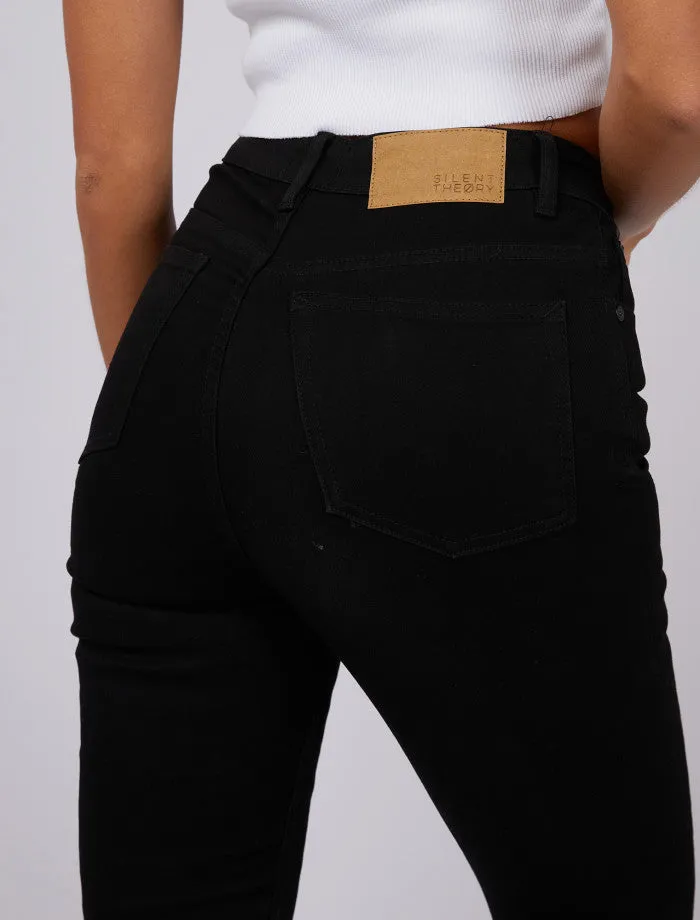 Silent Theory Vice High Skinny Jeans - Jet Black