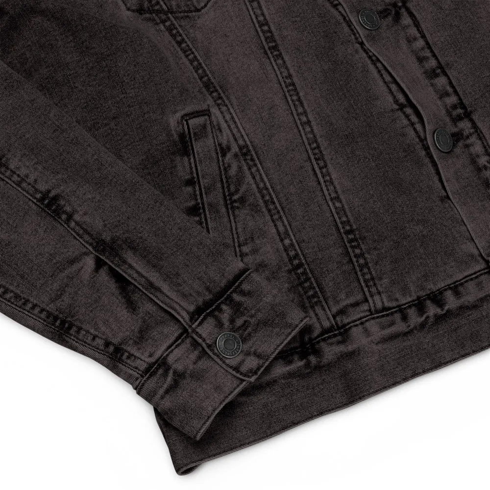 Skull Denim Sherpa Jacket