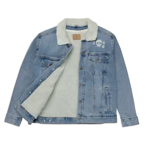 Skull Denim Sherpa Jacket