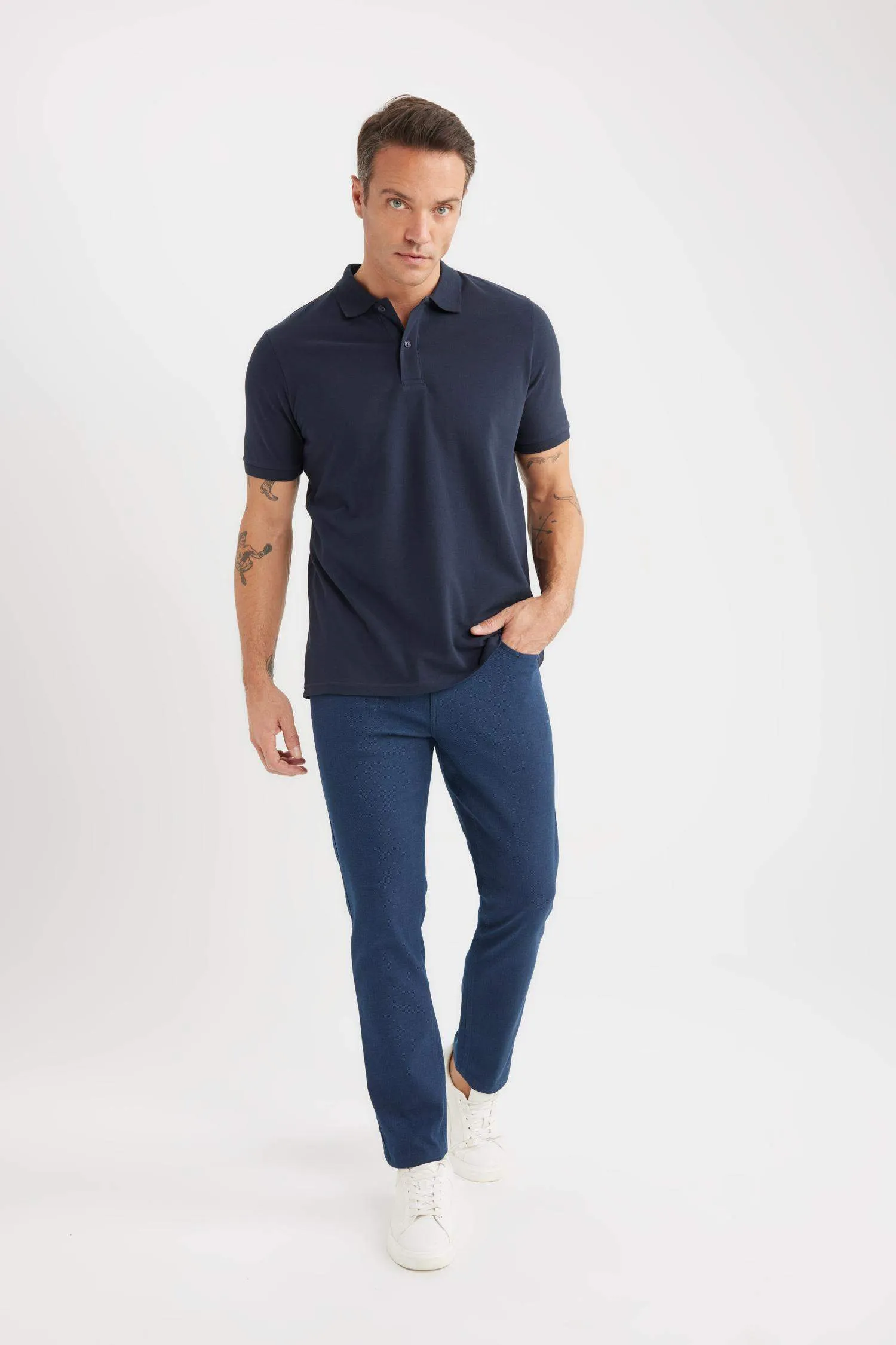 Slim Fit Fit Fit Narrow Leg Chino Canvas Pants