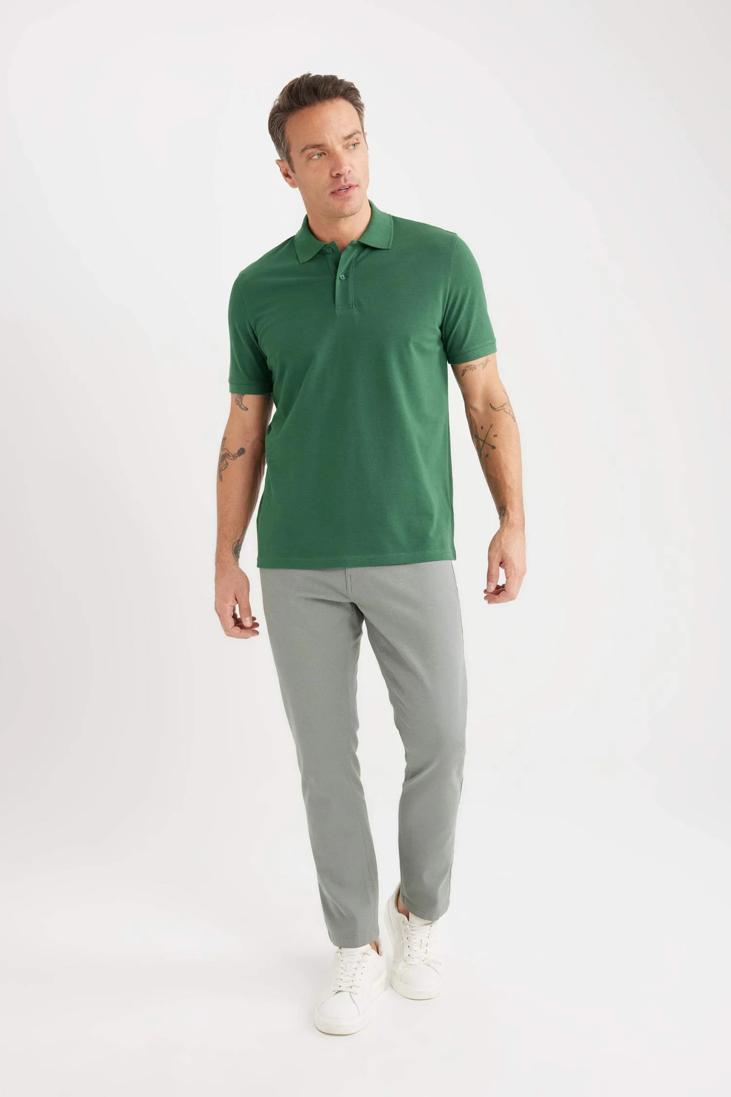 Slim Fit Fit Fit Narrow Leg Chino Canvas Pants