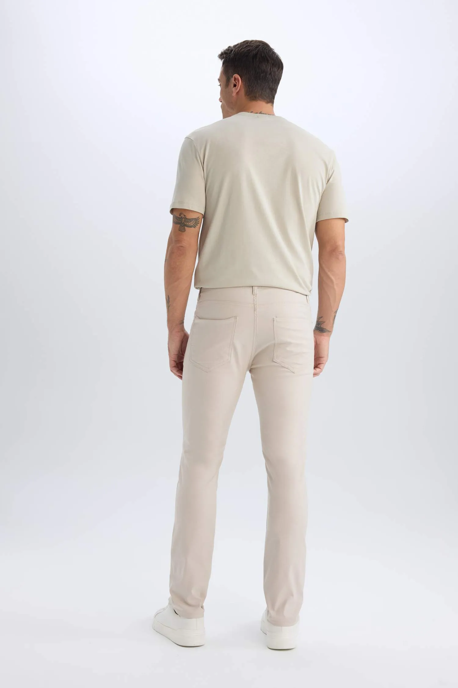 Slim Fit Super Skinny Hem Chino Pants