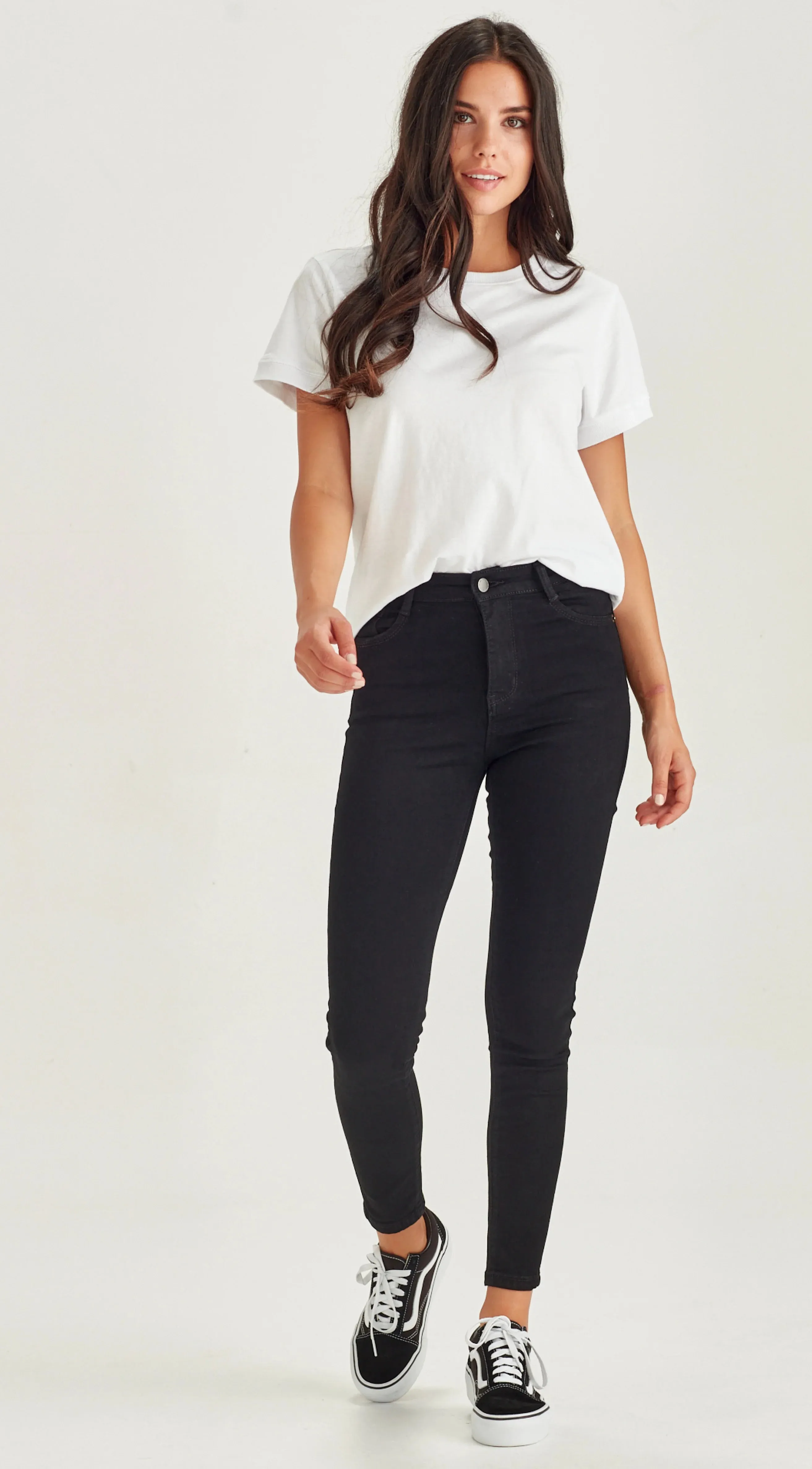 Slip Ankle Grazer Jean - Black