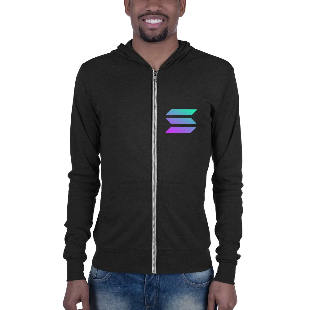 Solana Unisex zip hoodie