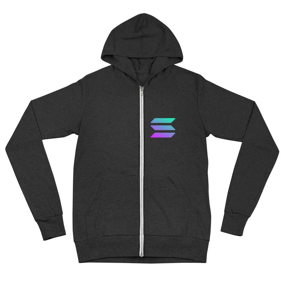 Solana Unisex zip hoodie