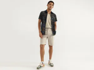 Solid Comfort Fit Oxford Chino Shorts