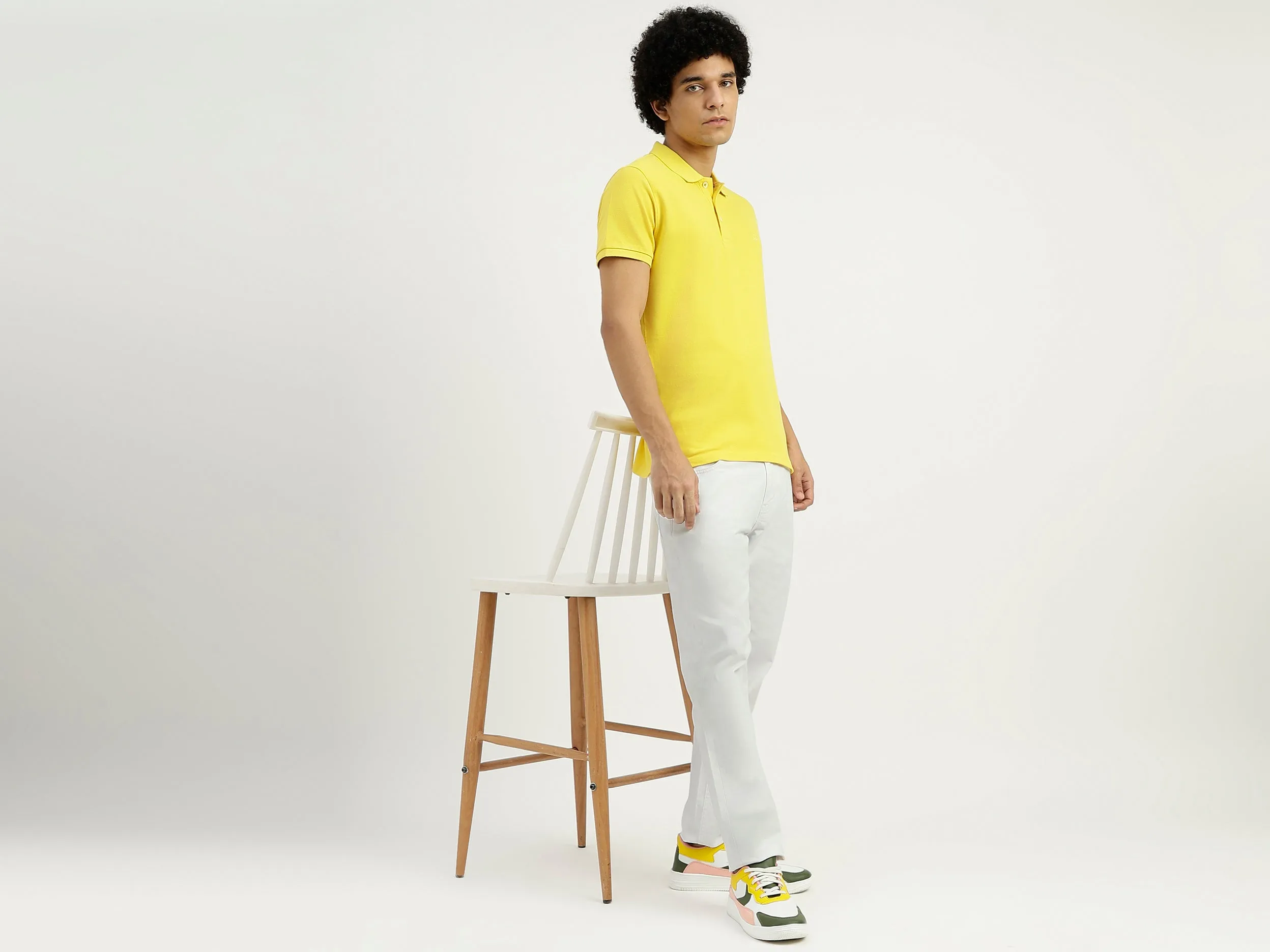 Solid Mid Rise Skinny Fit Jeans