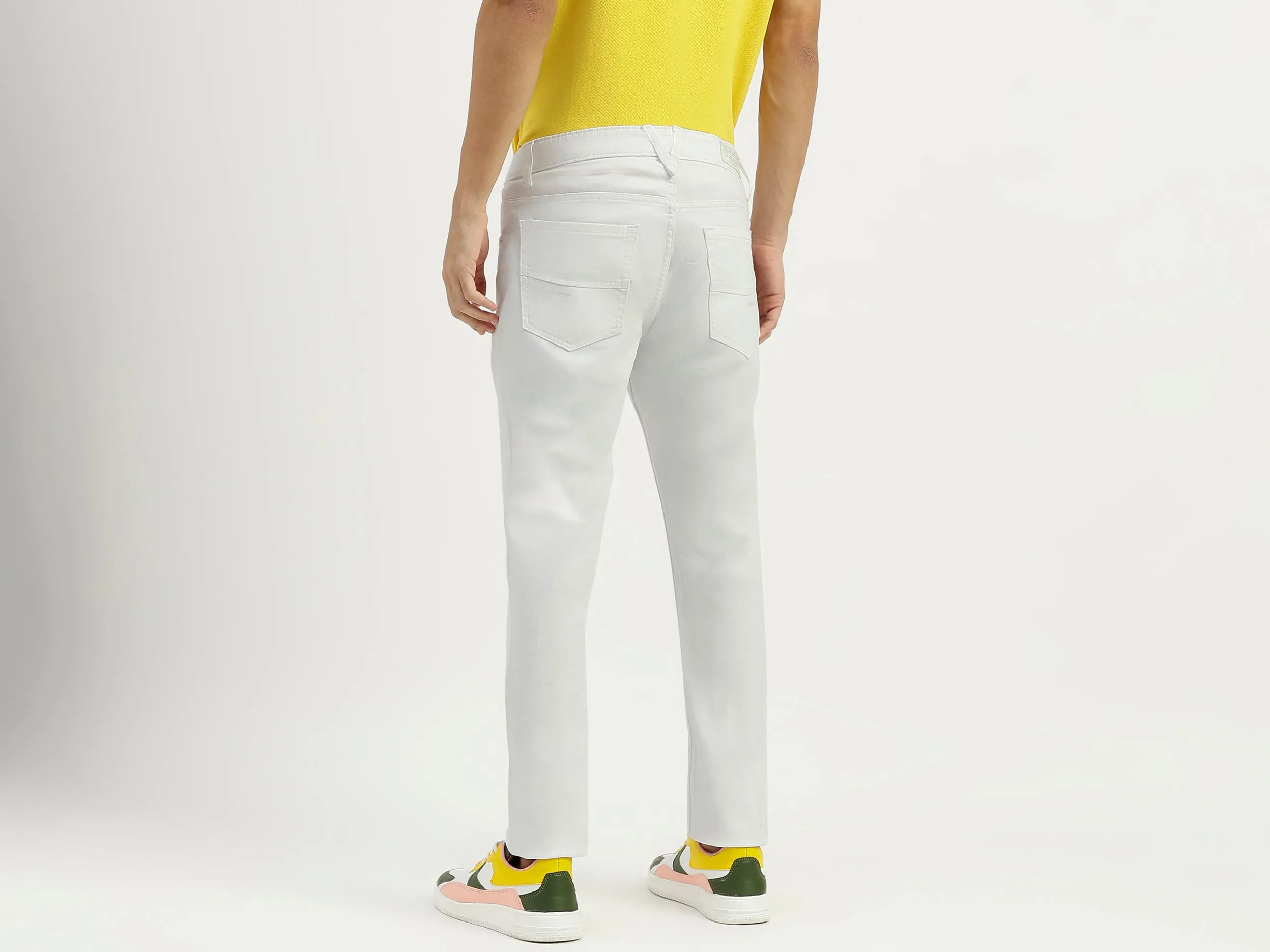 Solid Mid Rise Skinny Fit Jeans