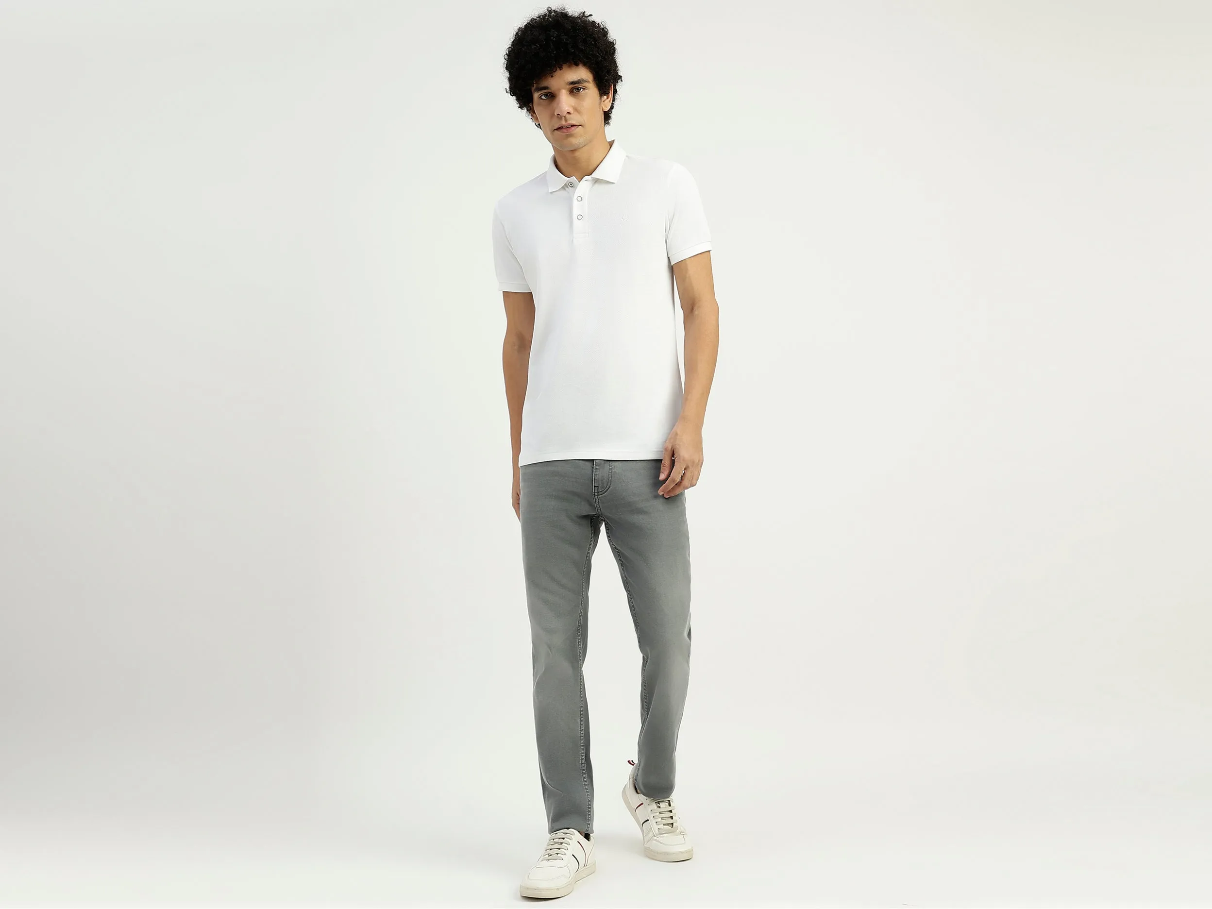 Solid Mid Rise Skinny Fit Jeans