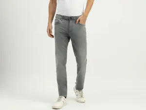 Solid Mid Rise Skinny Fit Jeans